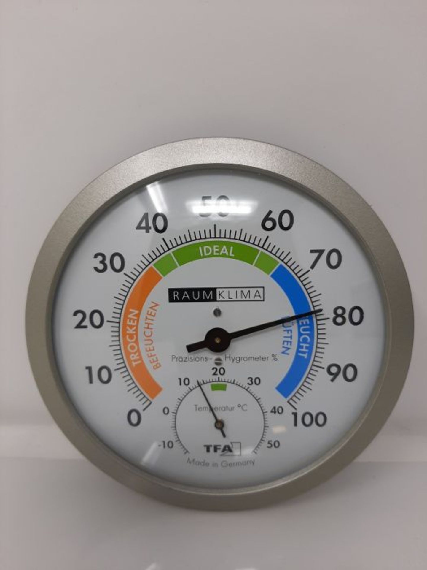 TFA Dostmann, Analogue Thermo-Hygrometer, Healthy Indoor Climate, Coloured Comfort Zon - Image 3 of 3