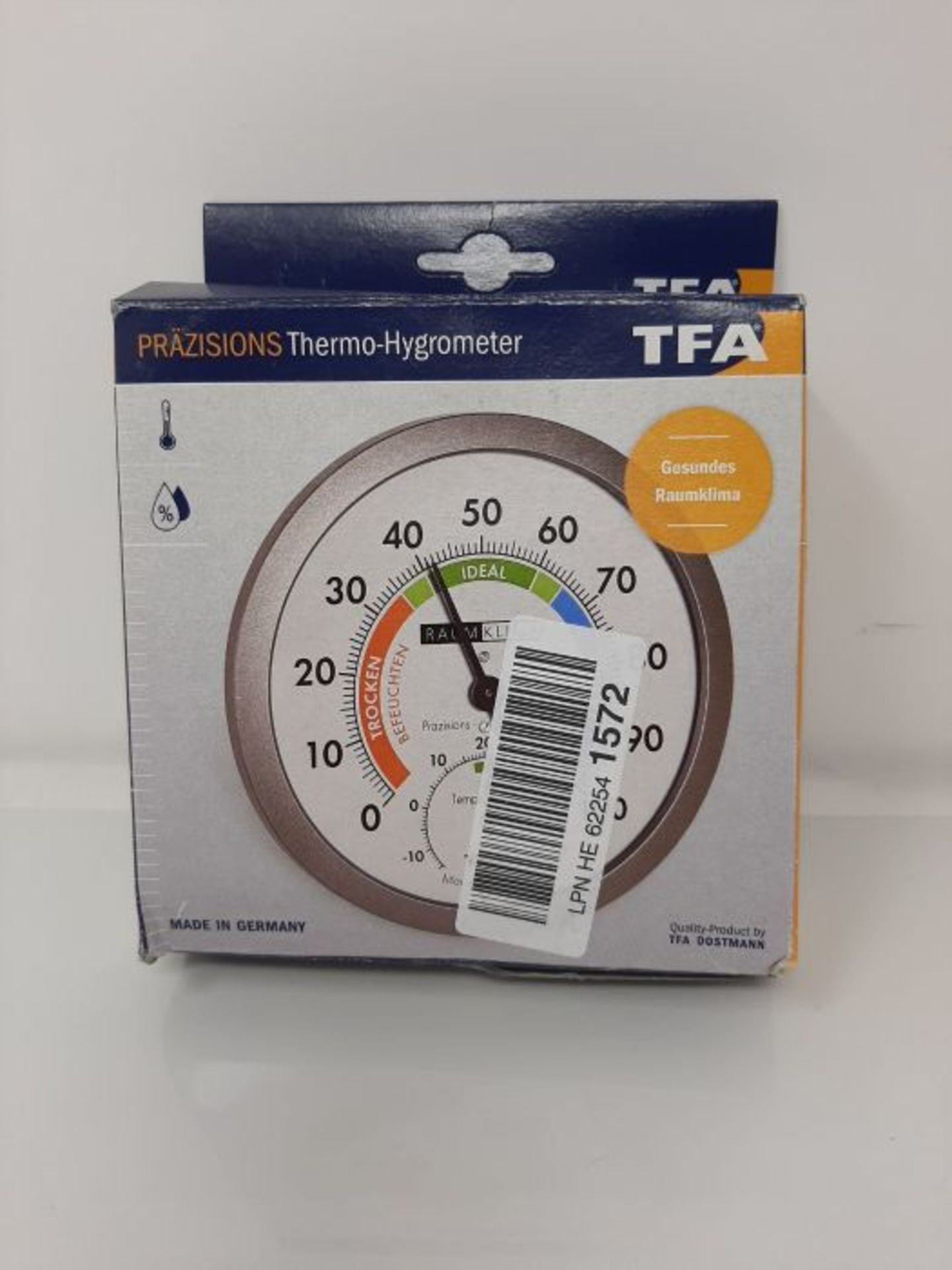 TFA Dostmann, Analogue Thermo-Hygrometer, Healthy Indoor Climate, Coloured Comfort Zon - Image 2 of 3