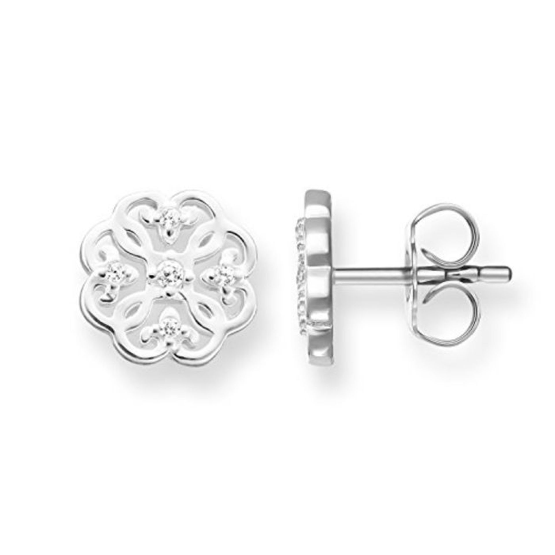 Thomas Sabo Damen Ohrringe Ohrstecker Zirkonia weiß 925 Sterling Silber H1881-051-14