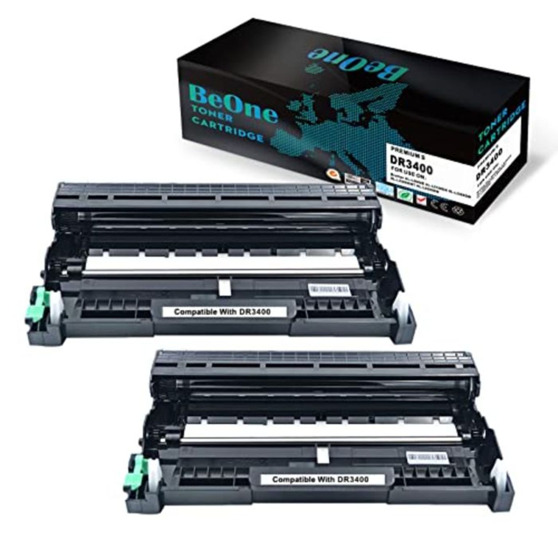 BeOne® Compatible Brother DR3400 Drum Unit (2 Packs) for DCP-L5500DN L6600DW HL-L5000