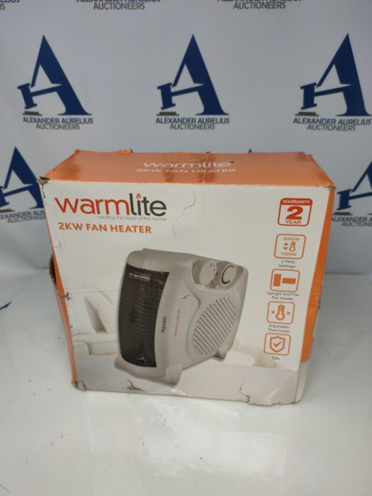 Warmlite WL44001 Thermo Fan Heater with 2 Heat Settings and Overheat Protection, 2000W - Image 2 of 3