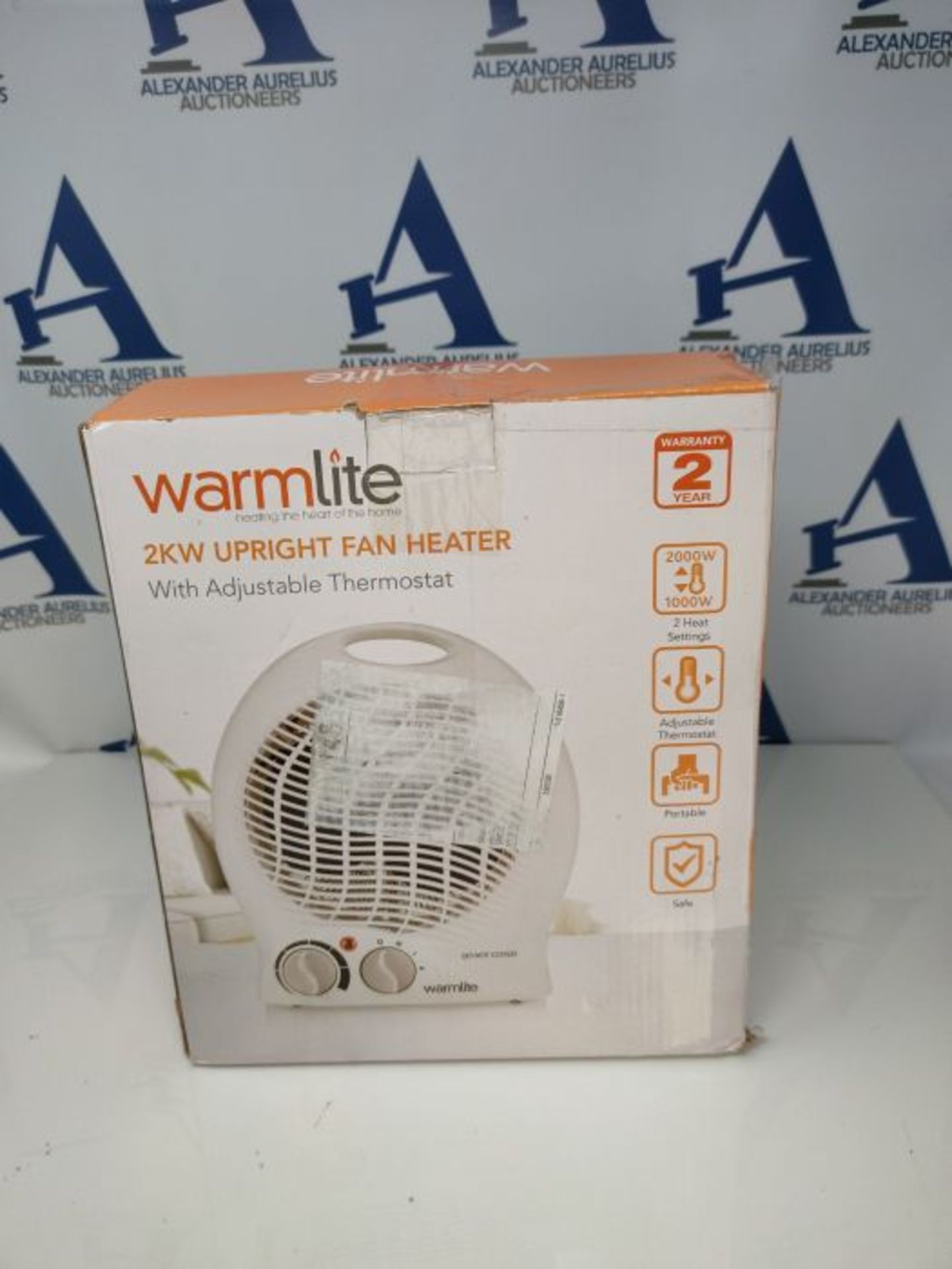 Warmlite WL44002 Thermo Fan Heater with 2 Heat Settings and Overheat Protection, 2000W - Image 2 of 3