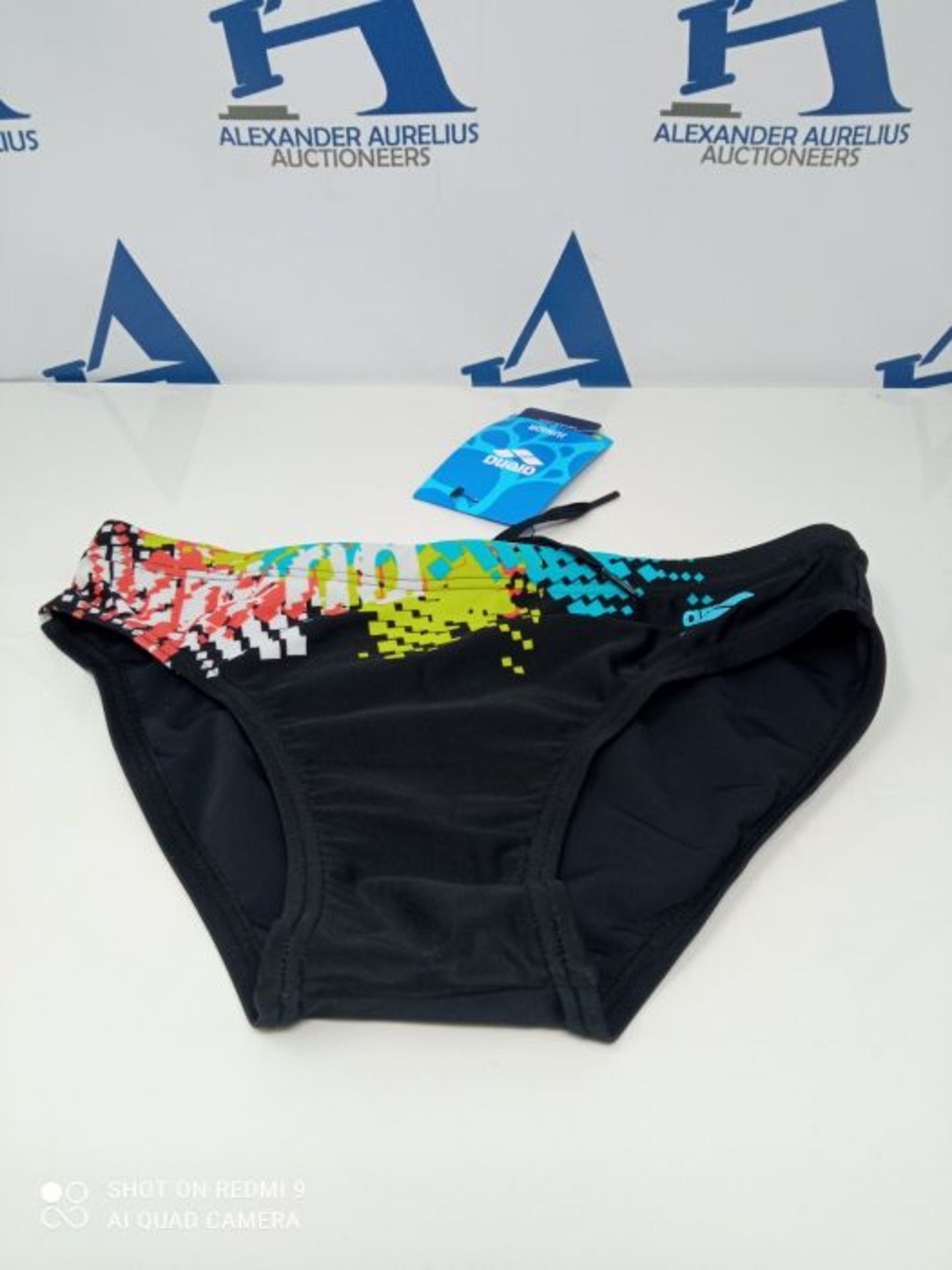 ARENA Jr Brief Slip Nuoto da Bambino Fireball, Black-Multi, 12 Anni - Image 2 of 3