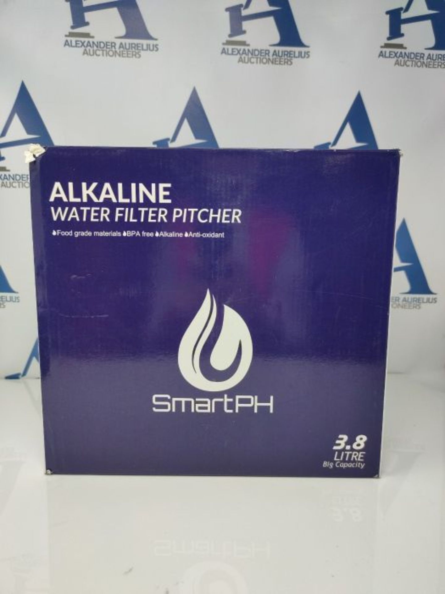 SmartPH Alkaline Water Purifier Filter Jug - 3.8L, Midnight Blue, BPA Free, Includes 2 - Image 2 of 3