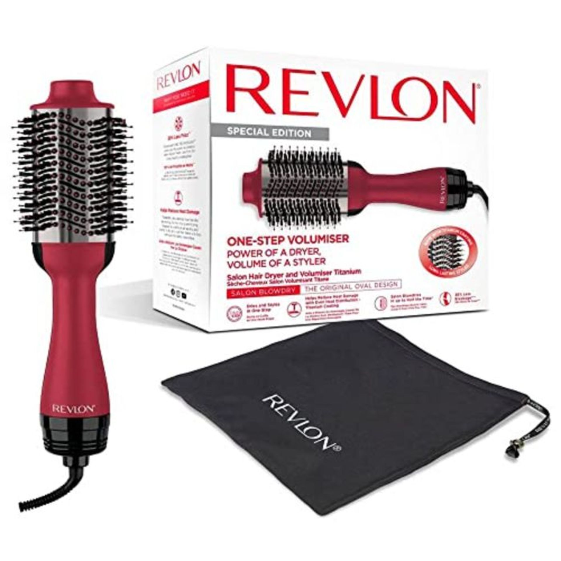 RRP £60.00 REVLON Salon One-Step Hair Dryer and Volumiser with Titanium Coating, RVDR5279UKE