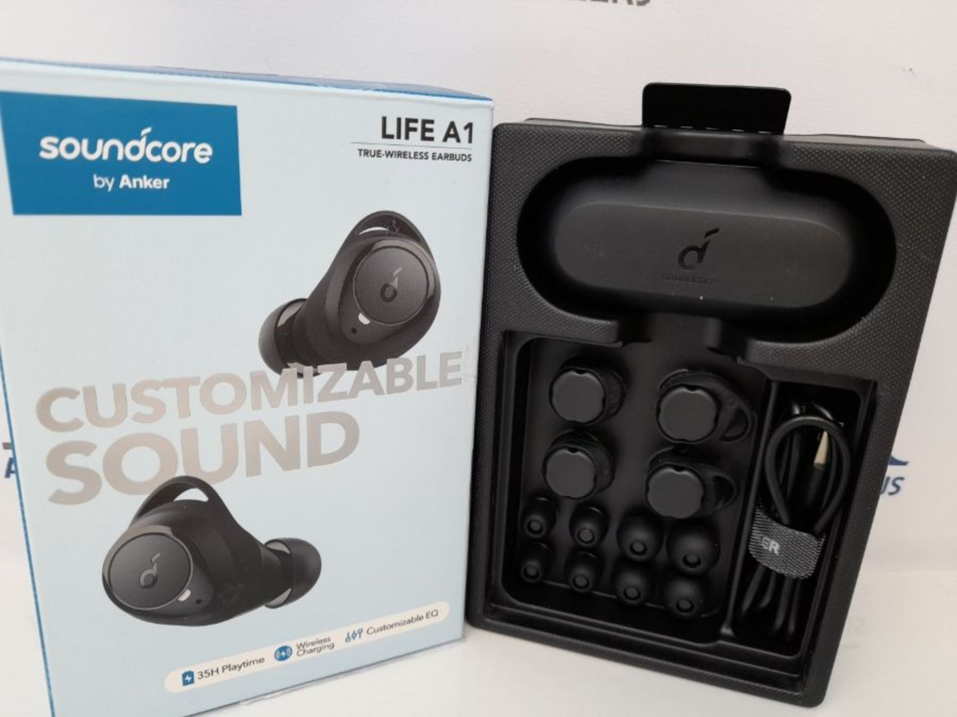 Wireless Earbuds, Soundcore by Anker Life A1 Bluetooth Earbuds, Powerful Customized So - Image 2 of 6
