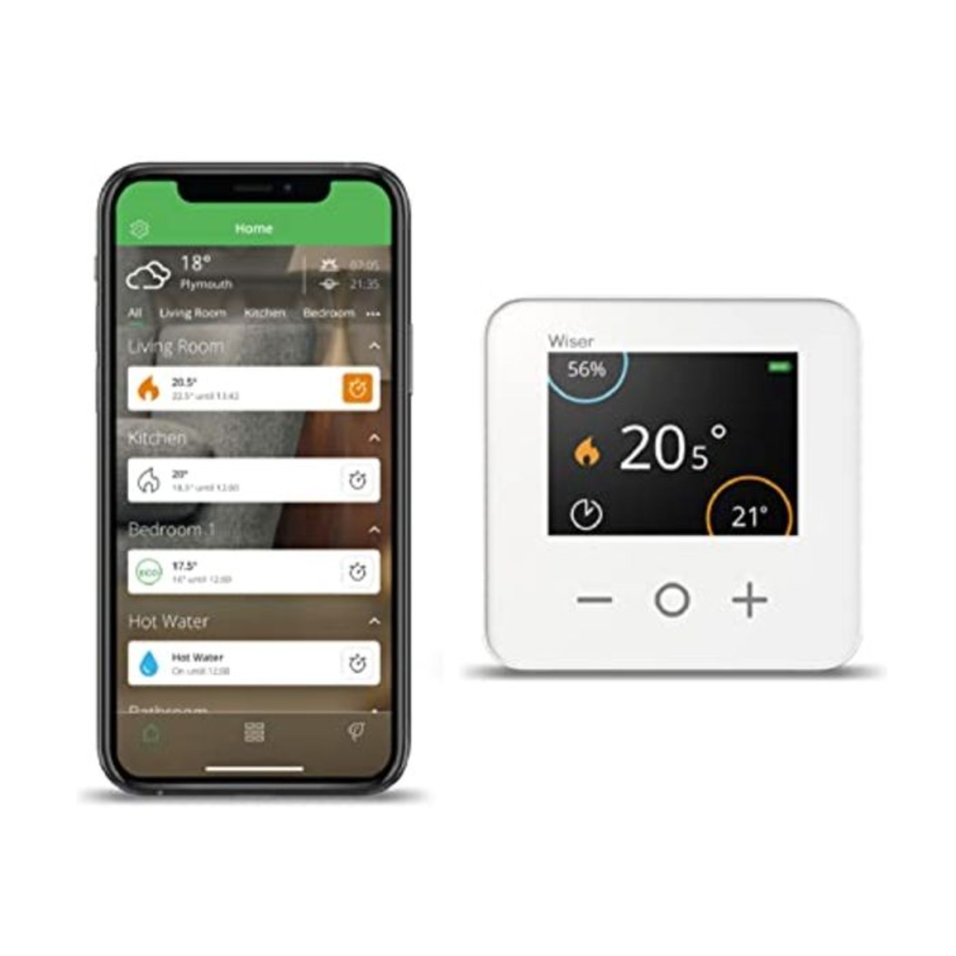 RRP £133.00 Drayton Wiser Smart Thermostat Heating and Hot Water Control Kit - Works with Amazon A