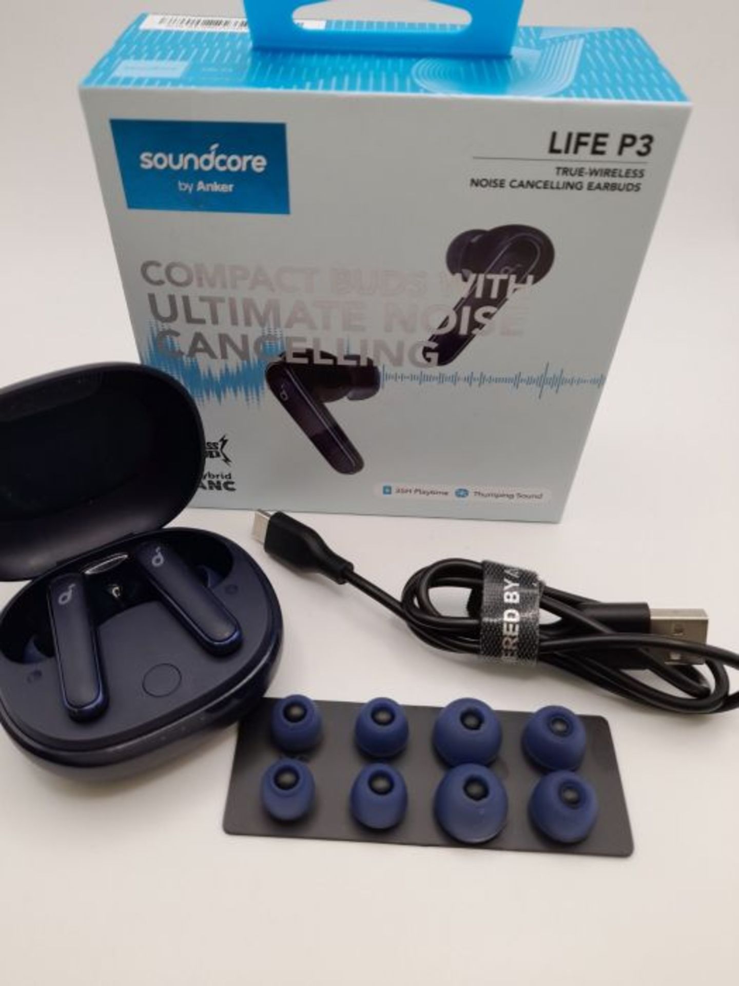 RRP £62.00 â¬ 9 â¬ 9 Soundcore Life P3 Bluetooth KopfhÃ¶rer mit GerÃ¤uschunterdrÃ¼cku - Image 2 of 3