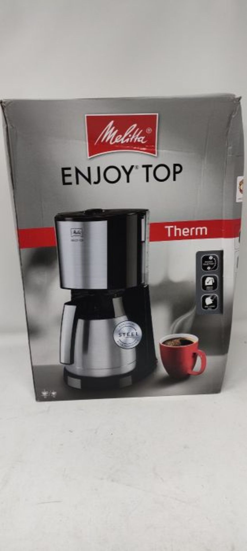 RRP £51.00 Melitta Enjoy Top Therm, 1017-08, Coffee Machine with Insulated Stainless Steel Jug, A - Image 2 of 2