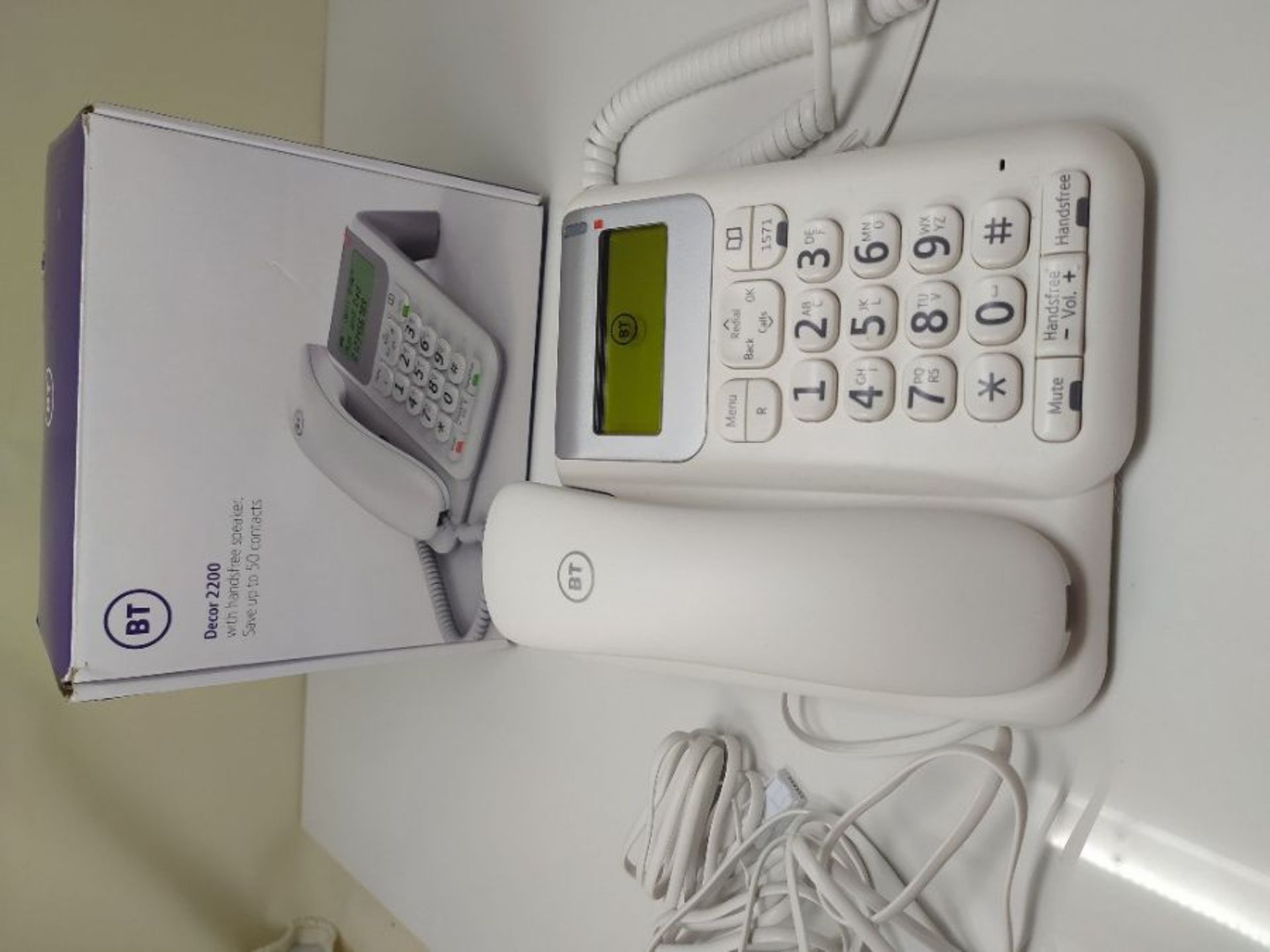 BT Decor Corded Telephone, White - Image 2 of 2