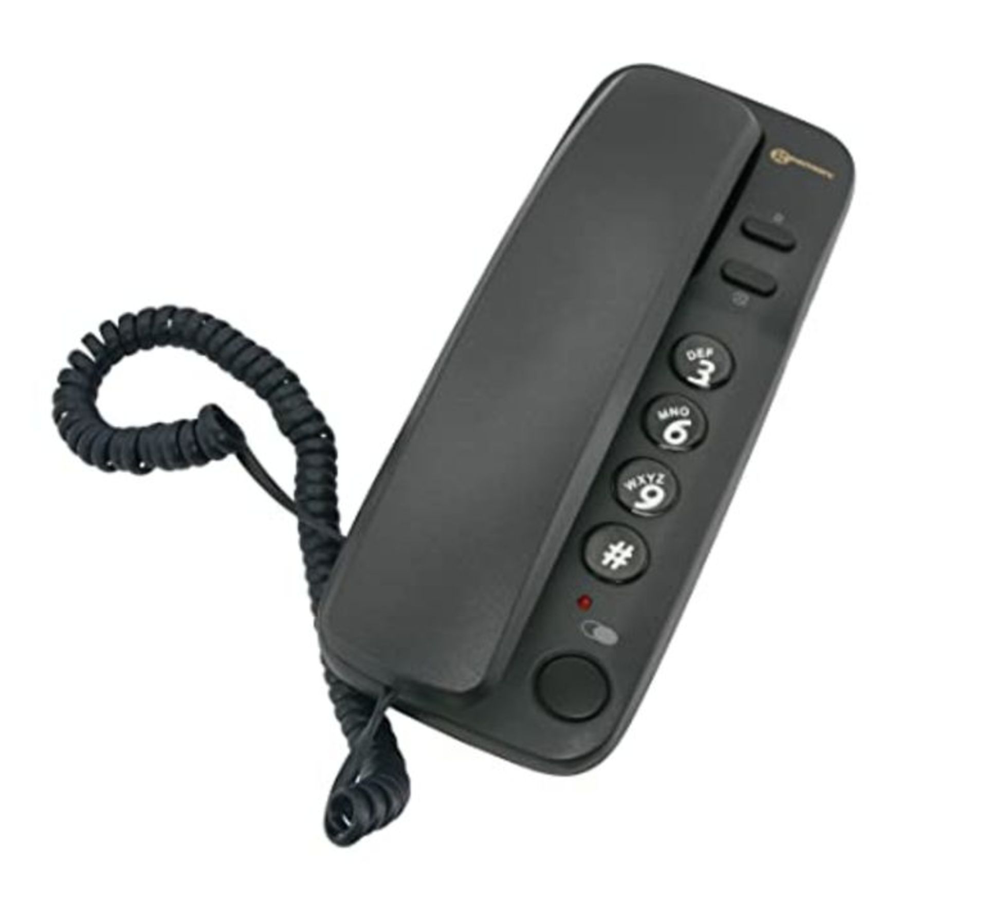 Geemarc Marbella - Gondola Style Corded Analogue Telephone with Large Buttons, Mute Fu