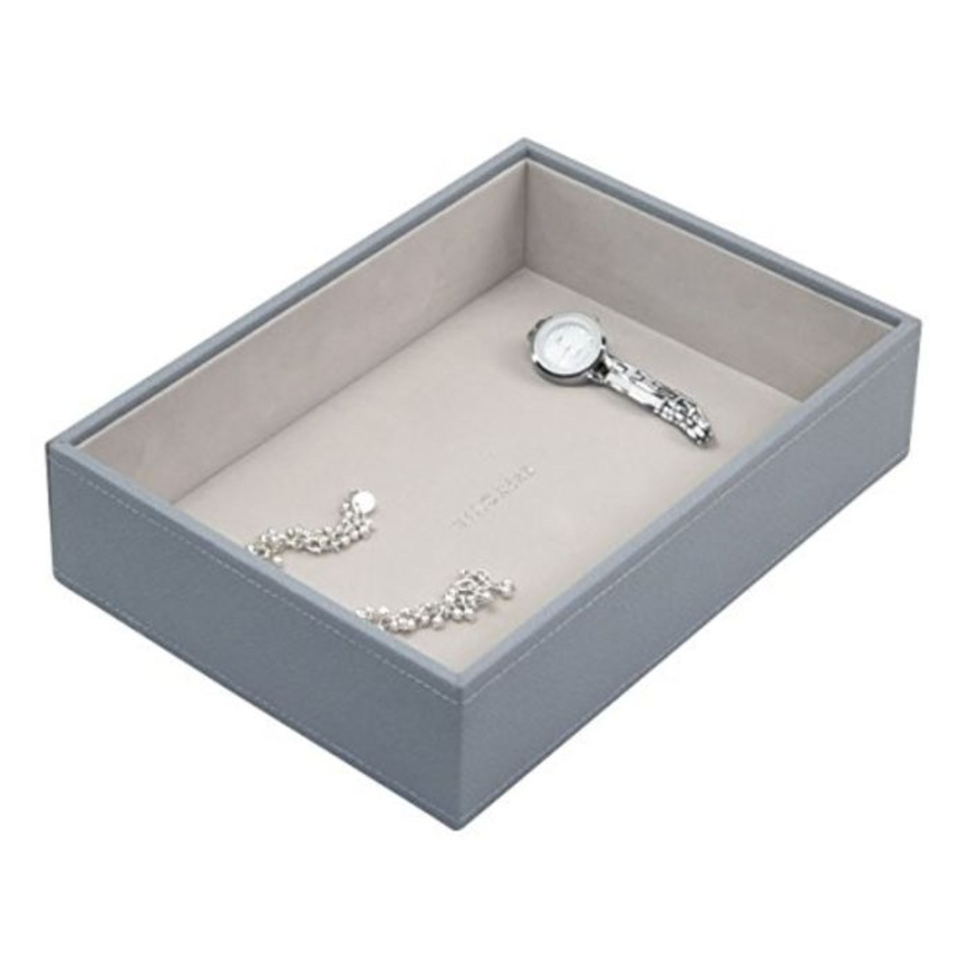 Stackers Dusky Blue Classic Medium Jewellery Box Chunky Jewellery Layer