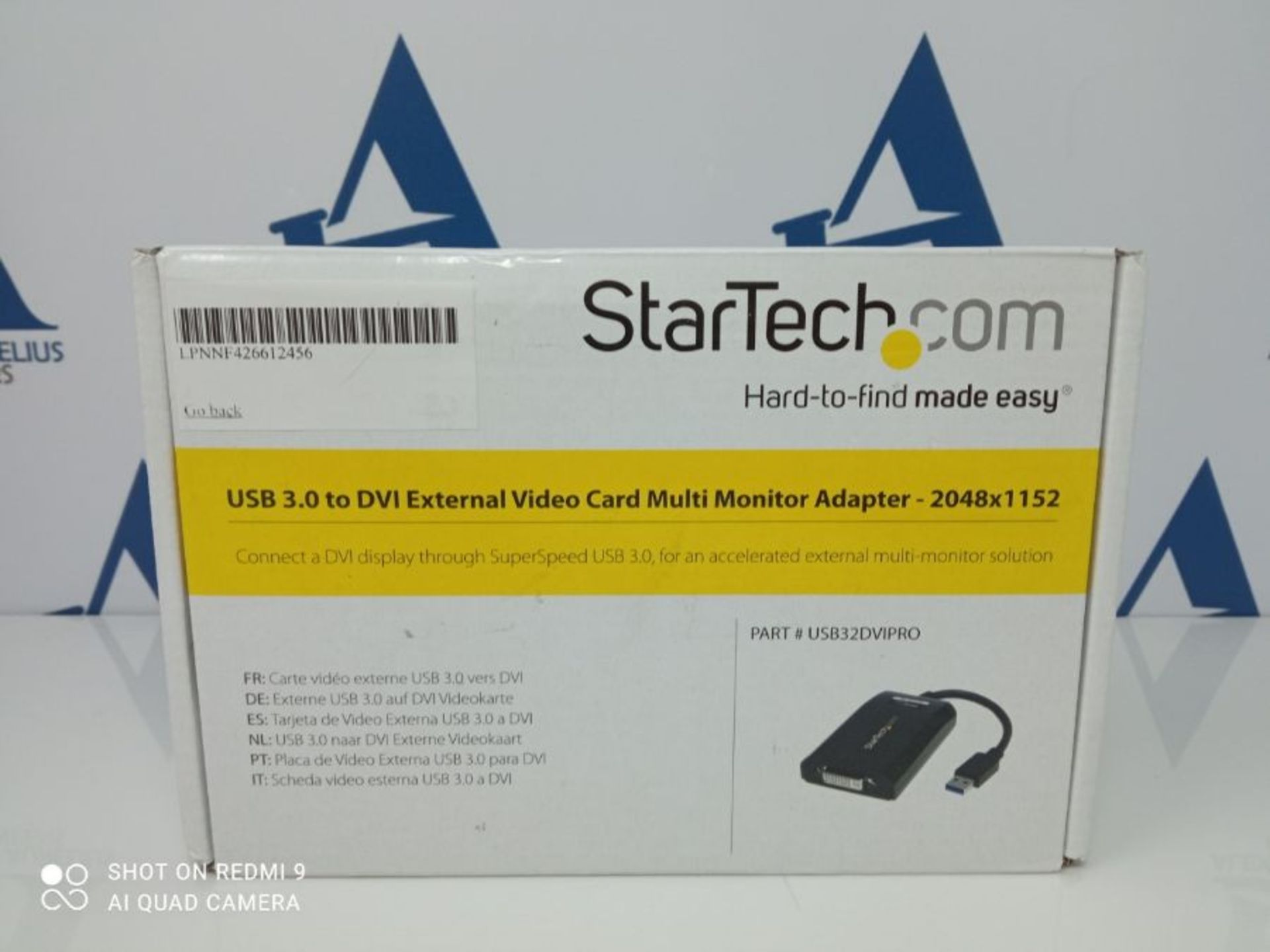 RRP £110.00 StarTech.com USB 3.0 to DVI External Video Card Multi Monitor Adapter - Image 2 of 3