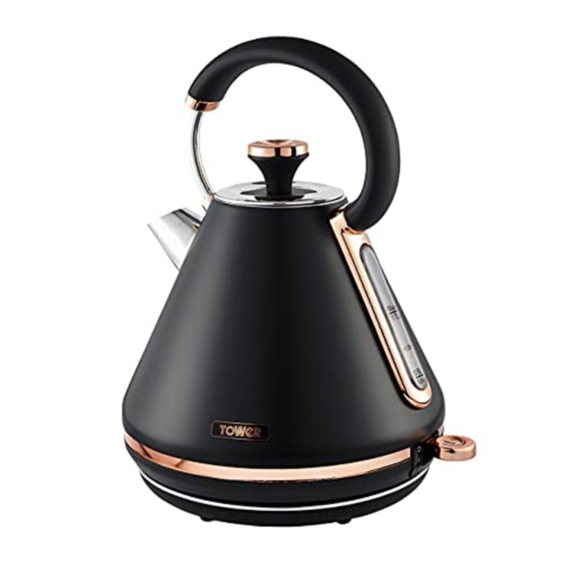 Tower T10044RG Cavaletto Pyramid Kettle with Fast Boil, Detachable Filter, 1.7 Litre,