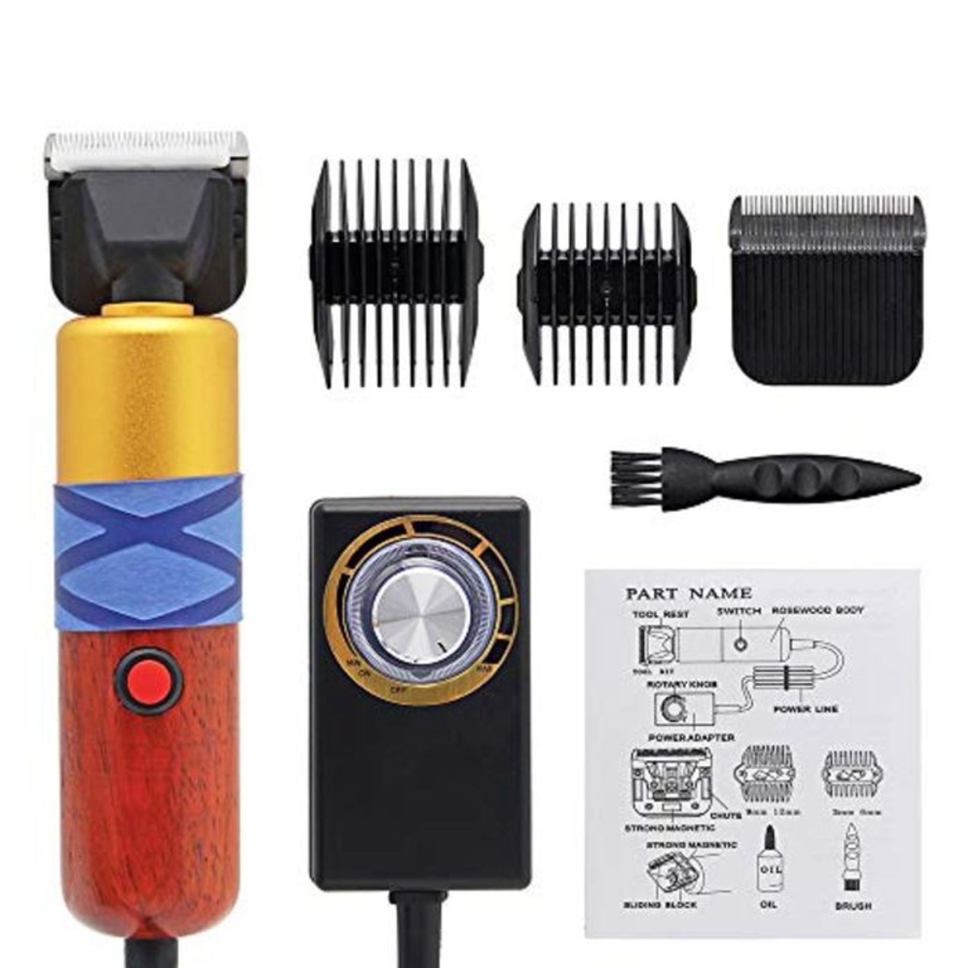 RRP £83.00 CGOLDENWALL Dog Clippers 200W with 3m Power Cord & 2 Blades- Low Noise and Vibration -