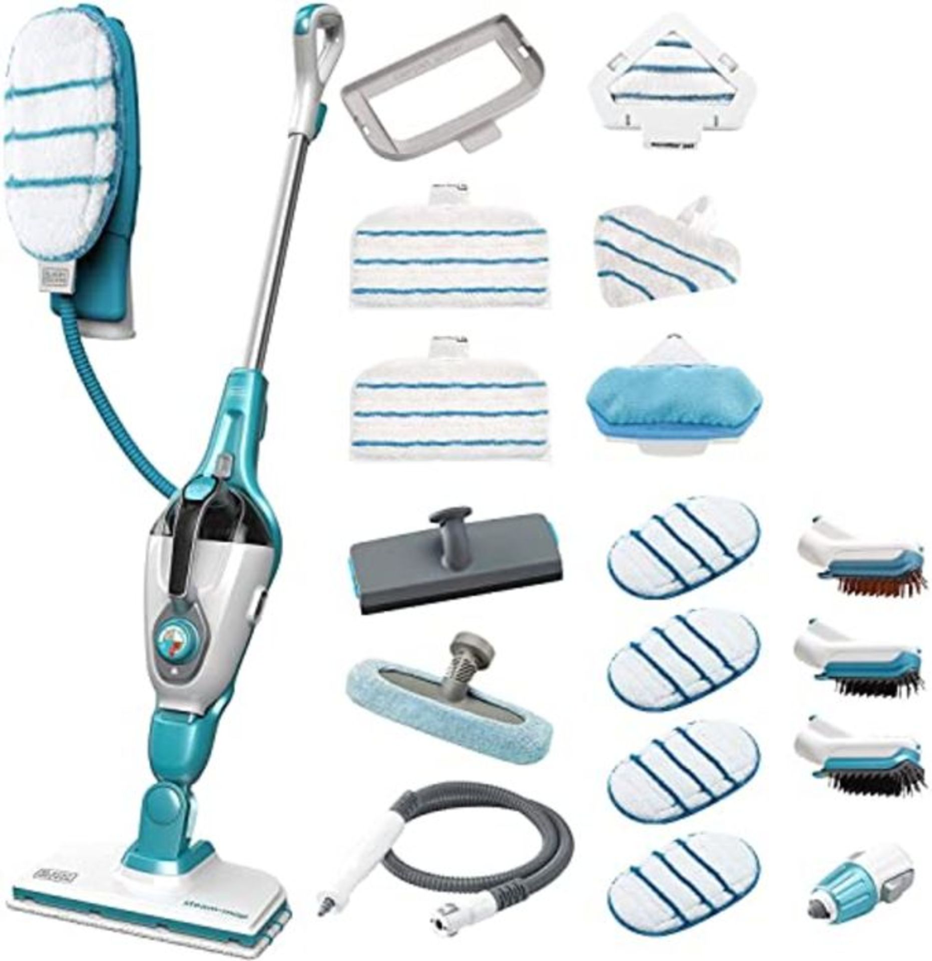 RRP £164.00 BLACK & DECKER FSMH1321JMD STEAM MOP + GUANTO