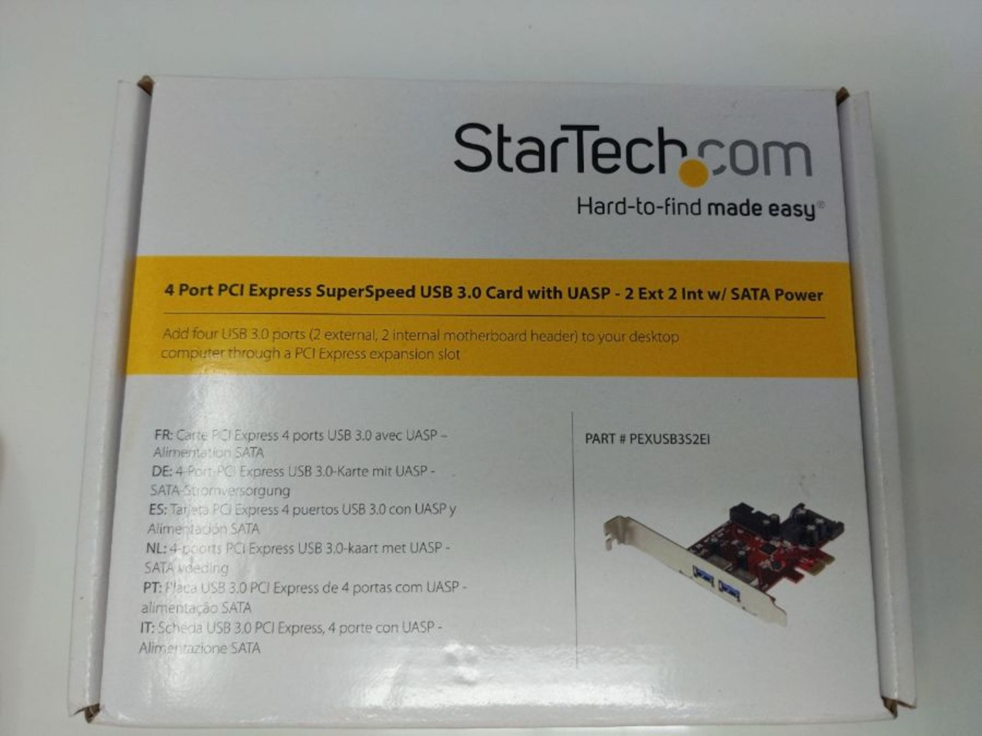 StarTech.com 4 Port PCI Express USB 3.0 Card - 2 External & 2 Internal - SATA Power - - Image 2 of 3