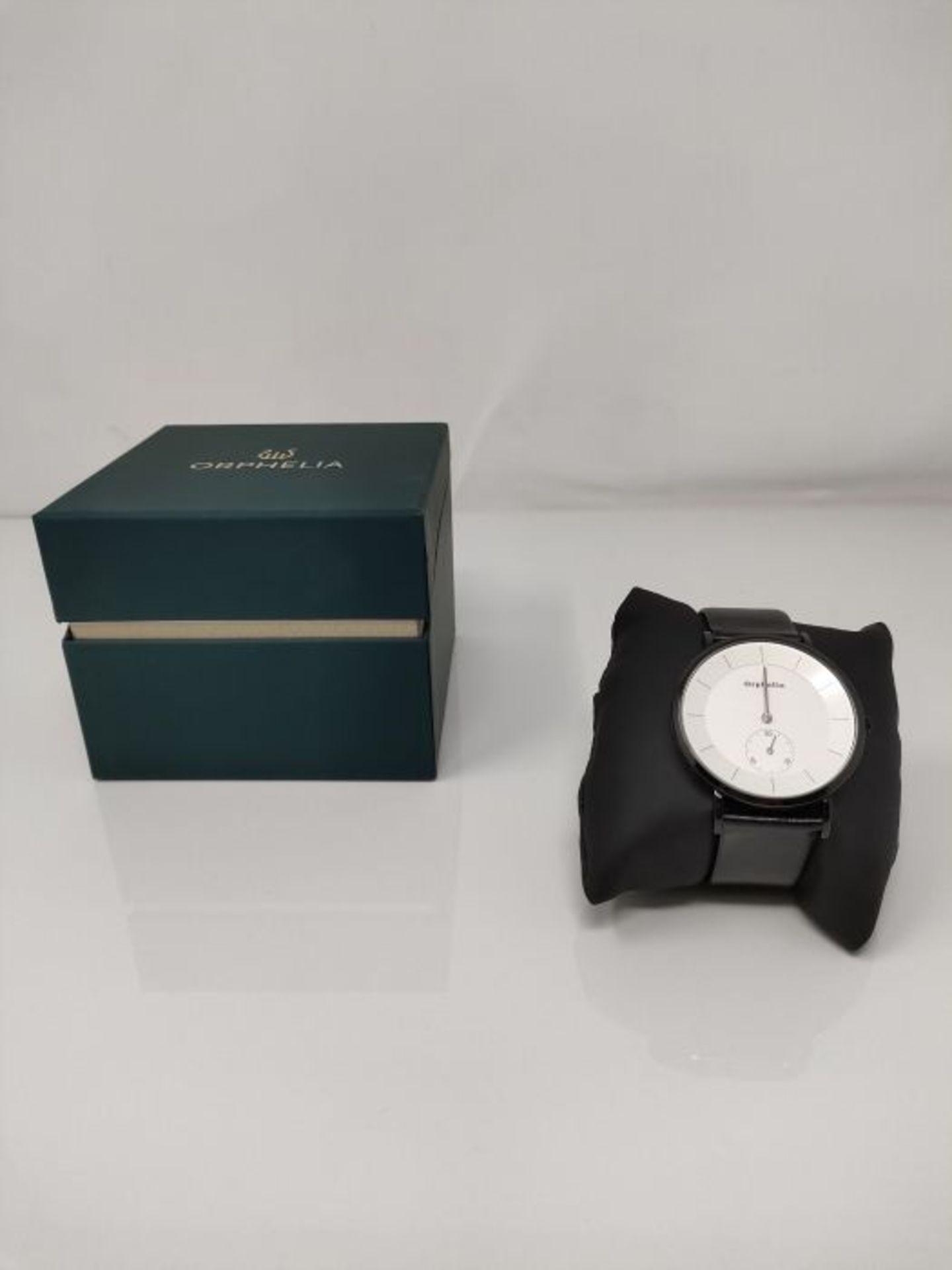 Orphelia Women's Quartz Watch with White Dial and Black Leather Strap - Image 3 of 3