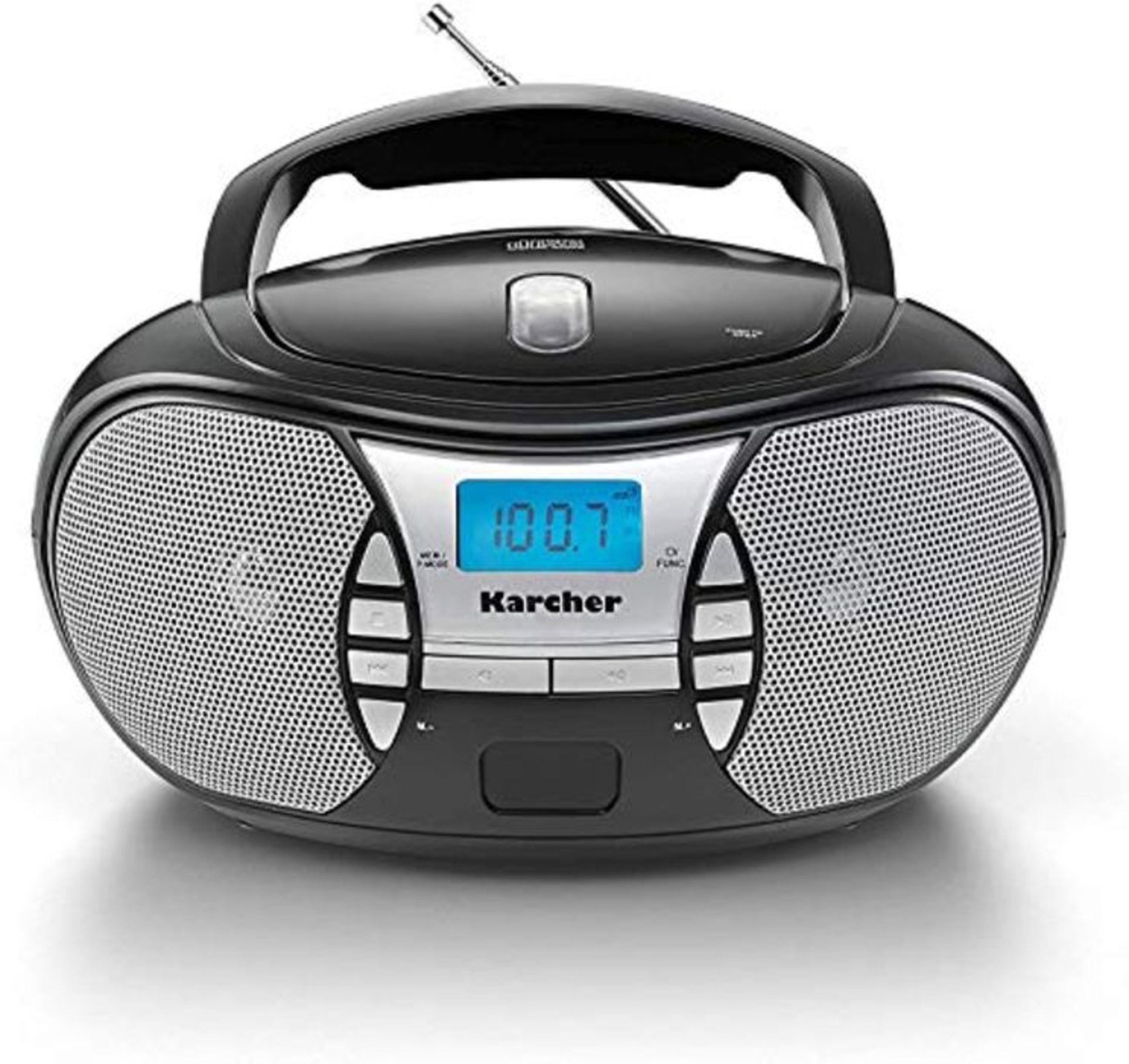 KARCHER RR 5025-B tragbares CD-Radio I CD-Player mit Netz-und Batteriebetrieb I UKW-Ra