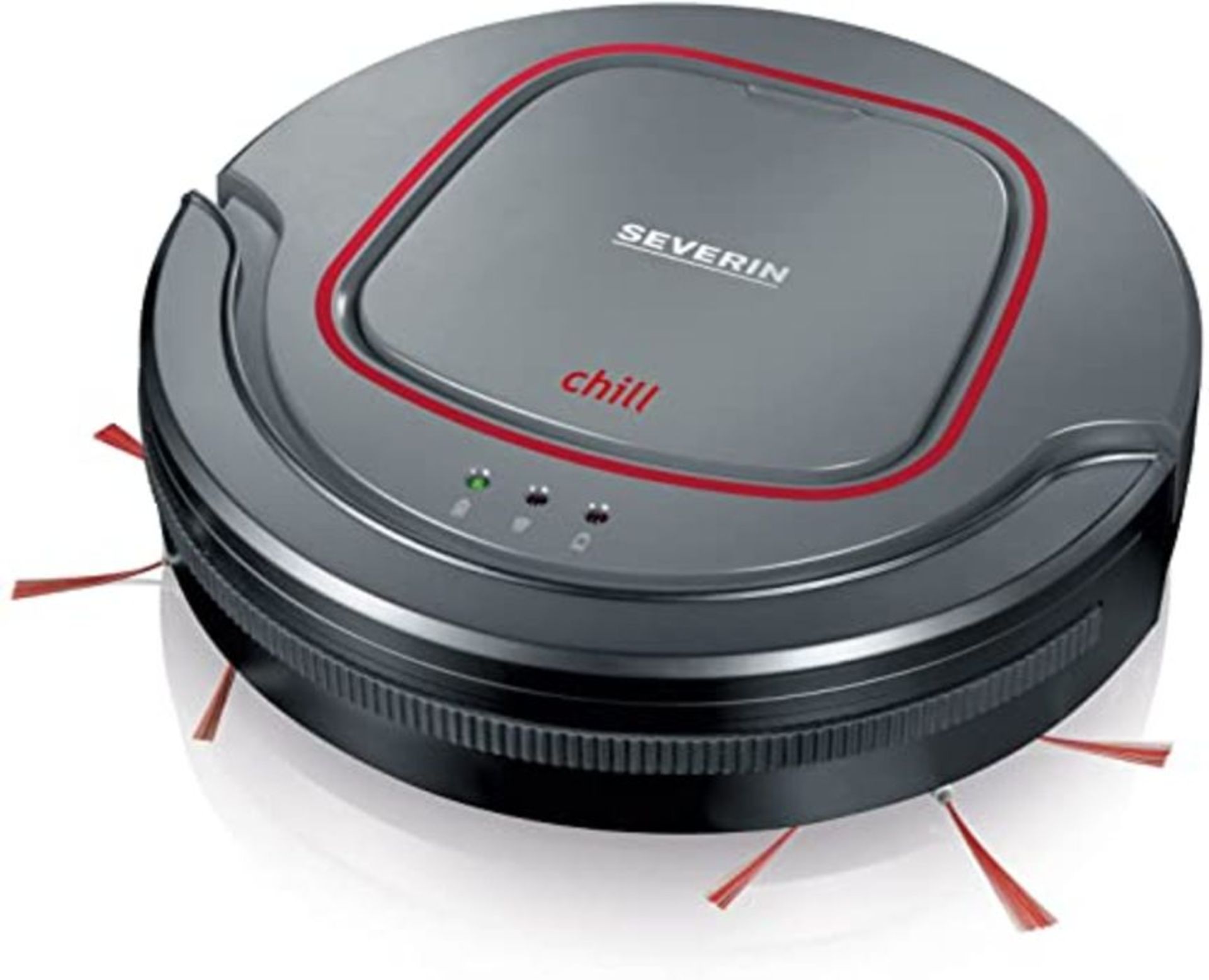 RRP £132.00 Severin RB7025 Suction Robot Vacuum Cleaner - Grey, Red & Black