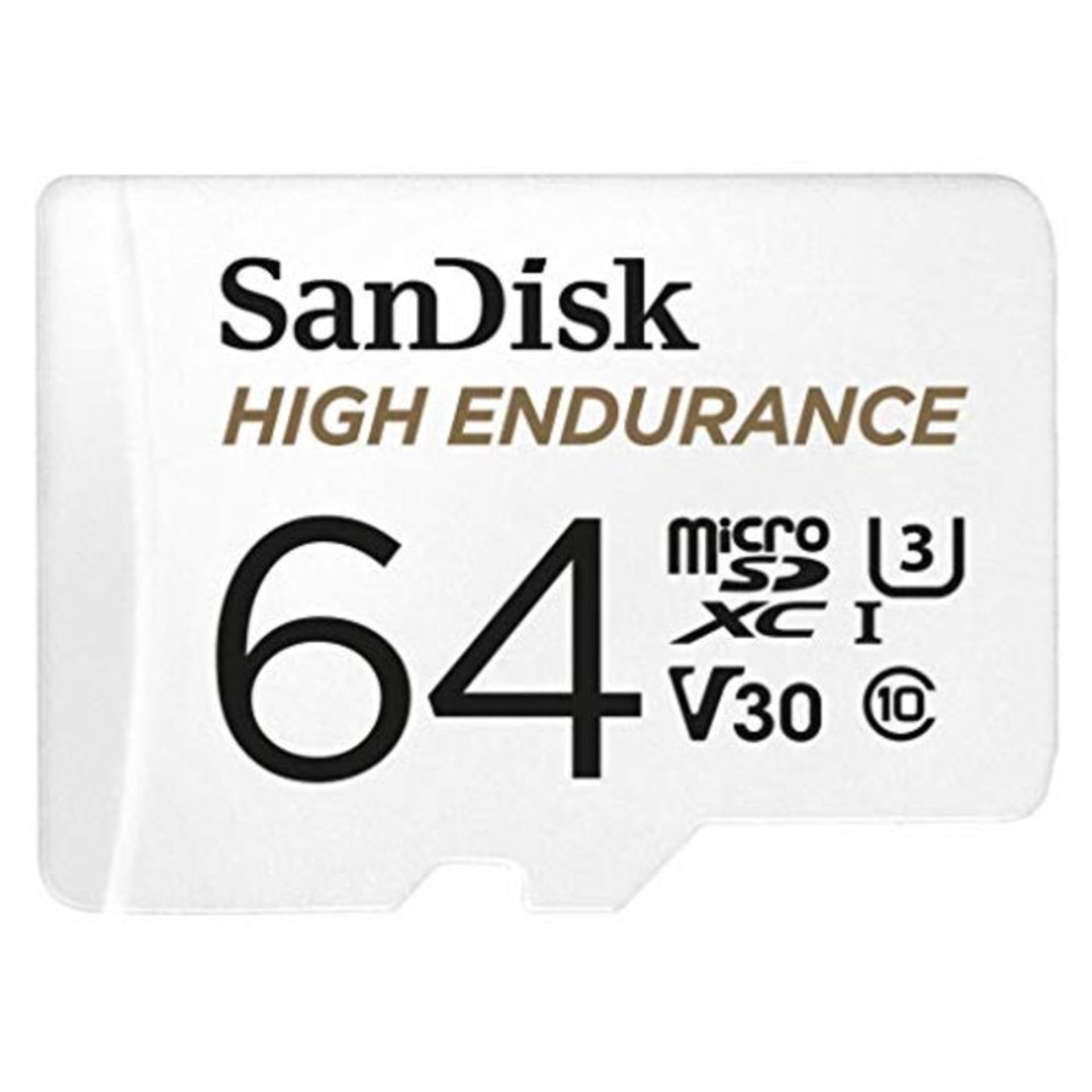 SanDisk HIGH ENDURANCE Video Monitoring for Dashcams & Home Monitoring 64 GB microSDXC