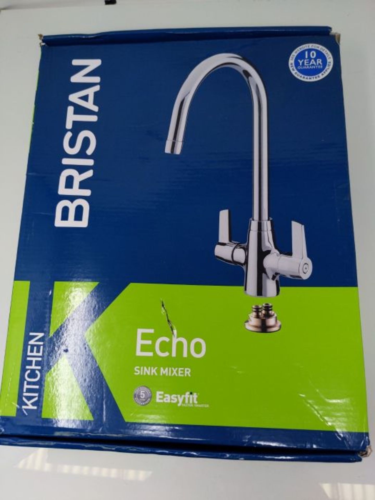 RRP £90.00 Bristan Echo Easy Fit Kitchen Sink Lever Handles Tall Swivel Spout Mixer Tap Faucet Ch - Image 2 of 3