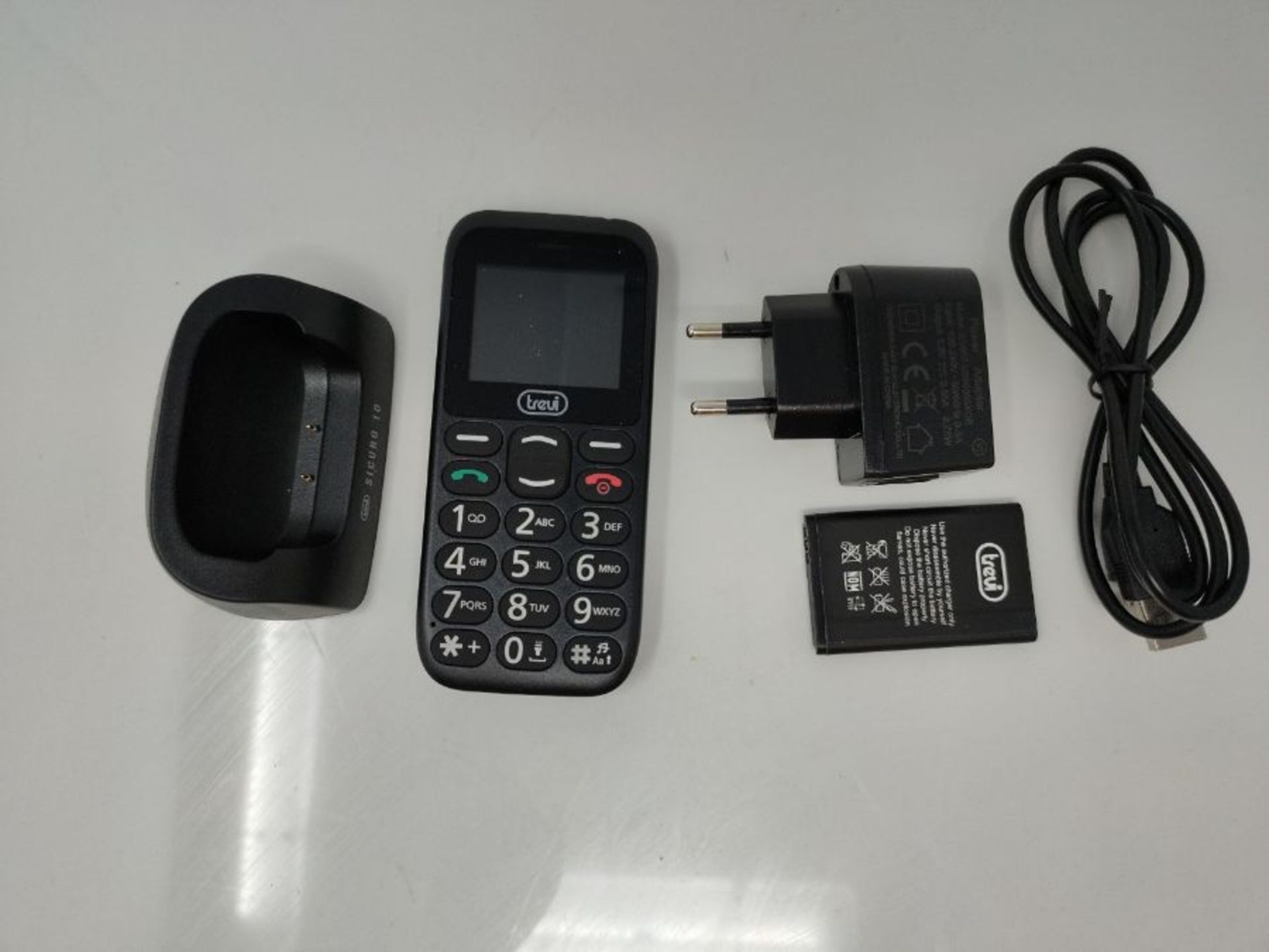 TREVI - CELLULAR PHONE FOR SINGLE BUTTONS WITH TREVI SECURITY BUTTONS 10 BLACK - Image 3 of 3