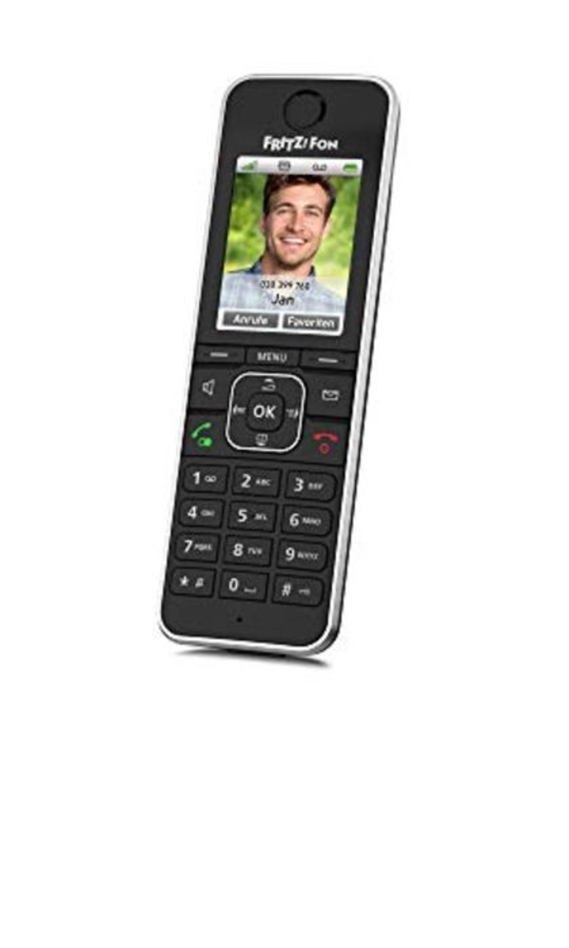 RRP £59.00 AVM FRITZ!Fon C6 Black DECT-Komforttelefon (hochwertiges Farbdisplay, HD-Telefonie, In