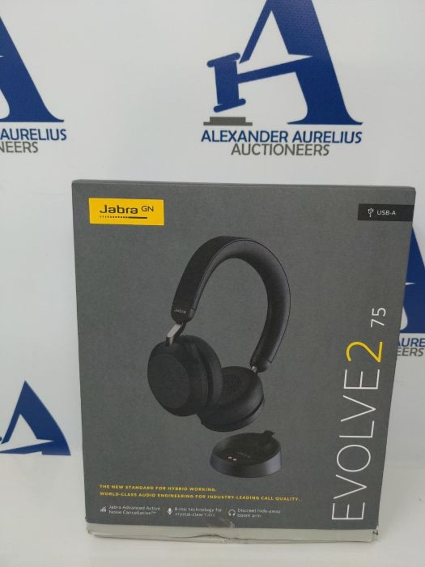 RRP £247.00 Jabra Evolve2 75 Wireless PC Headset with Charging Dock and 8-Mic Technology - Dual Fo - Image 2 of 3