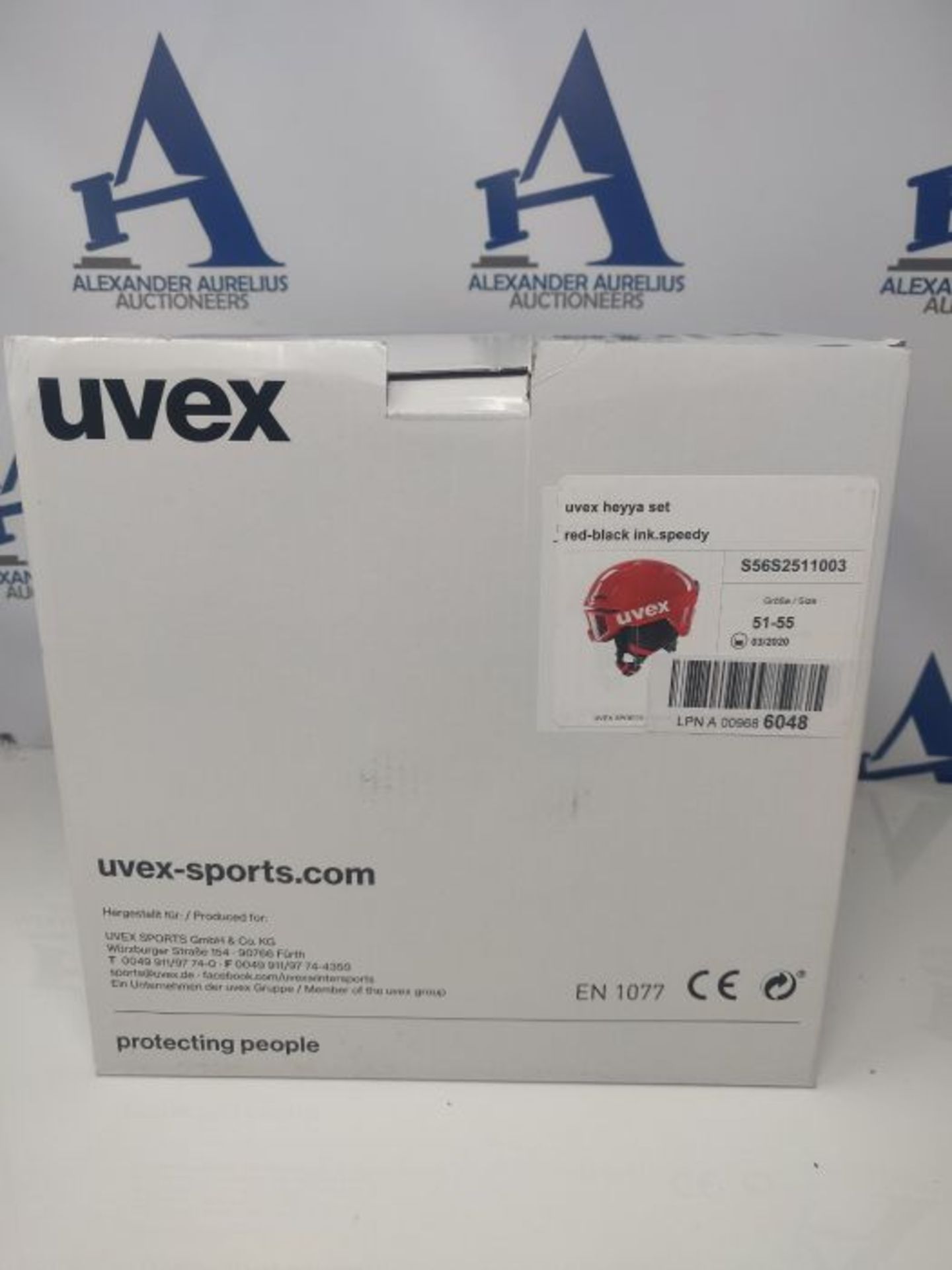 RRP £51.00 Uvex Unisex-Youth heyya Set ski Helmet & ski Goggles, red-Black, 51-55 cm - Image 2 of 3