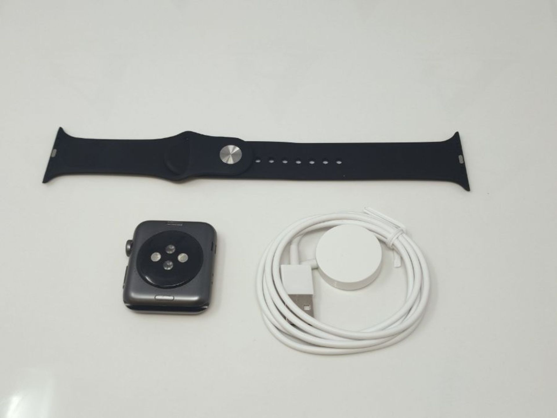 RRP £208.00 Apple Watch Series 3 (GPS, 42mm) - Space Grey Aluminum Case with Black Sport Band - Image 3 of 3