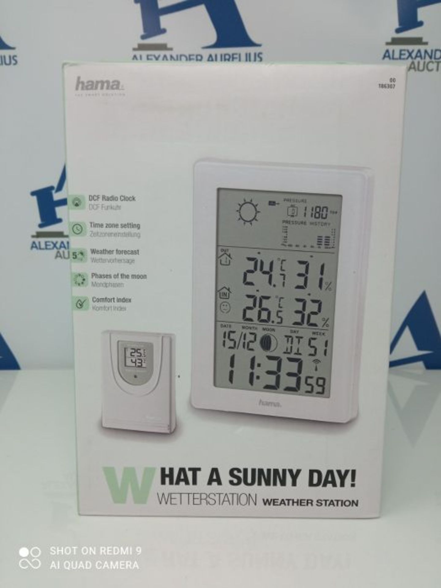 RRP £52.00 Hama EWS-3200 Weather Station | White | Indoor Barometer | Indoor Hygrometer | Indoor - Image 2 of 3