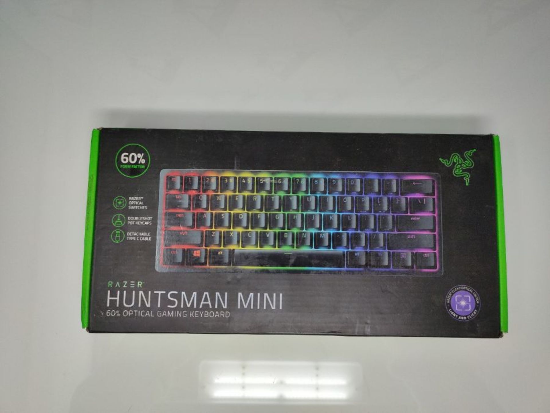 RRP £104.00 Razer S - Clavier mécanique Huntsman Mini (Purple Switch) (FR Layout) - Image 2 of 3