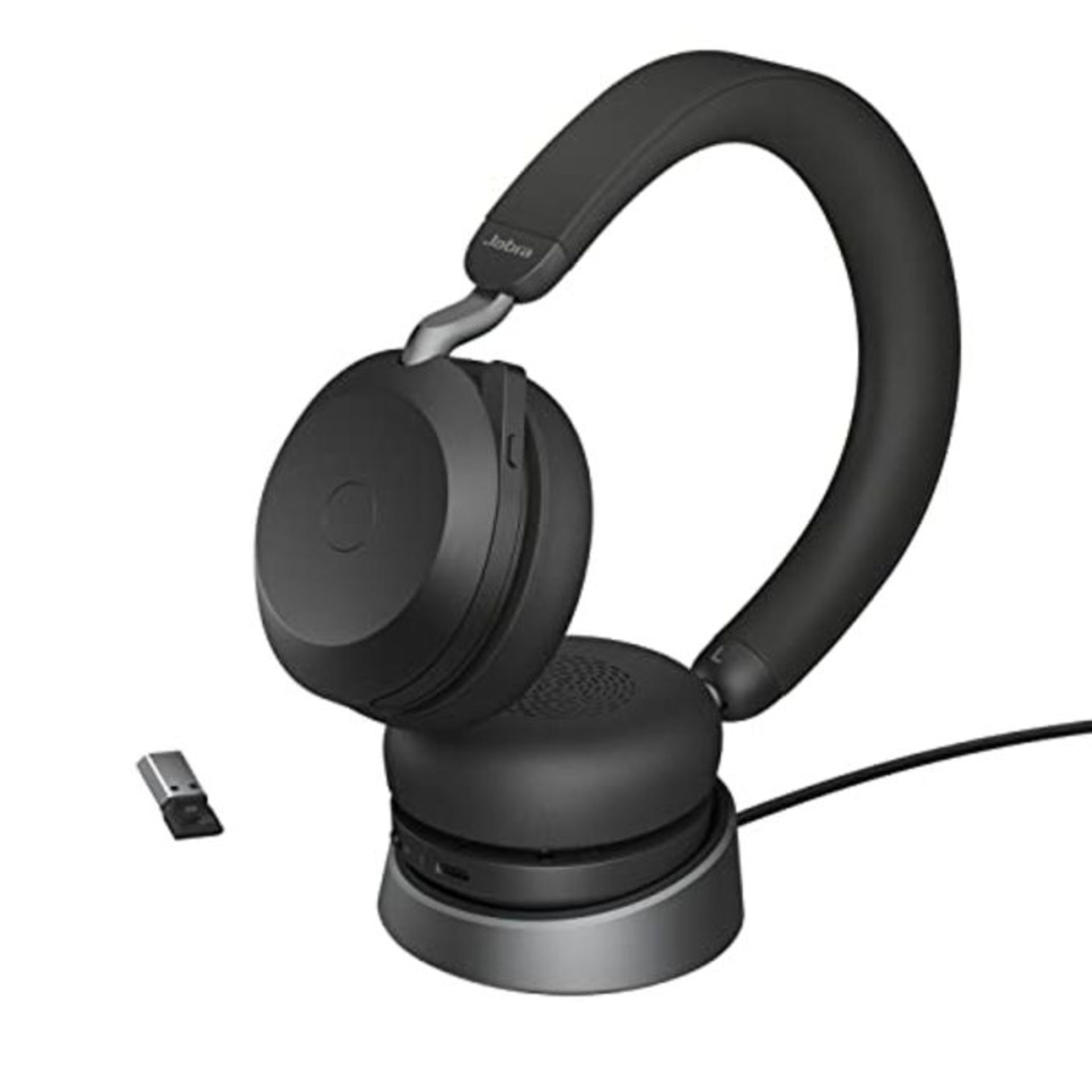 RRP £247.00 Jabra Evolve2 75 Wireless PC Headset with Charging Dock and 8-Mic Technology - Dual Fo
