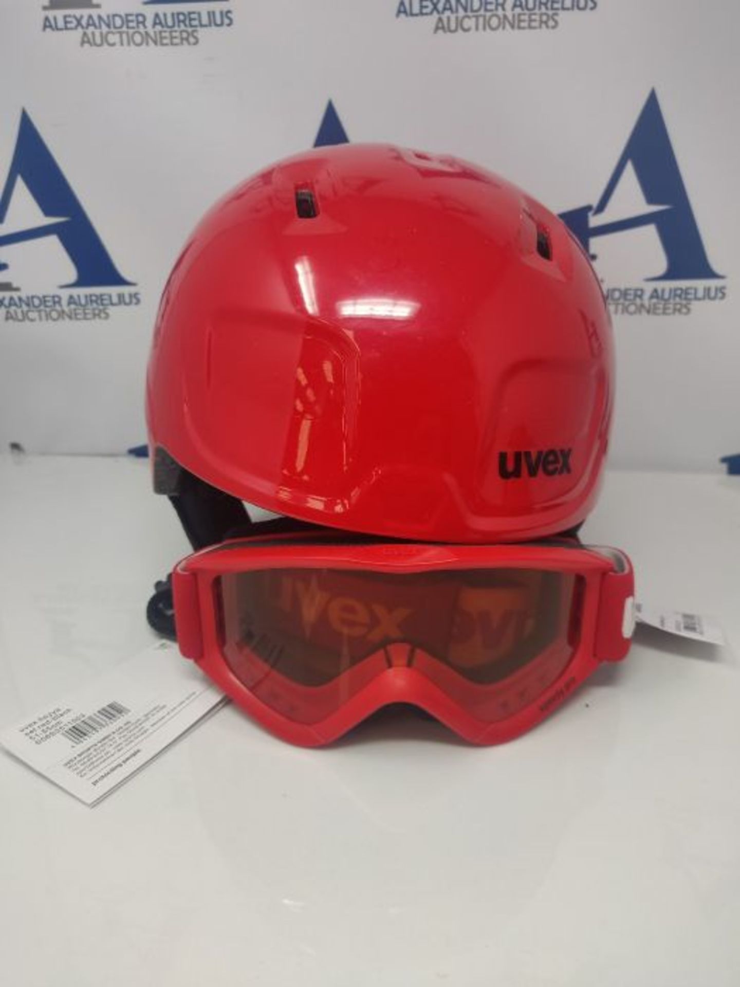 RRP £51.00 Uvex Unisex-Youth heyya Set ski Helmet & ski Goggles, red-Black, 51-55 cm - Image 3 of 3