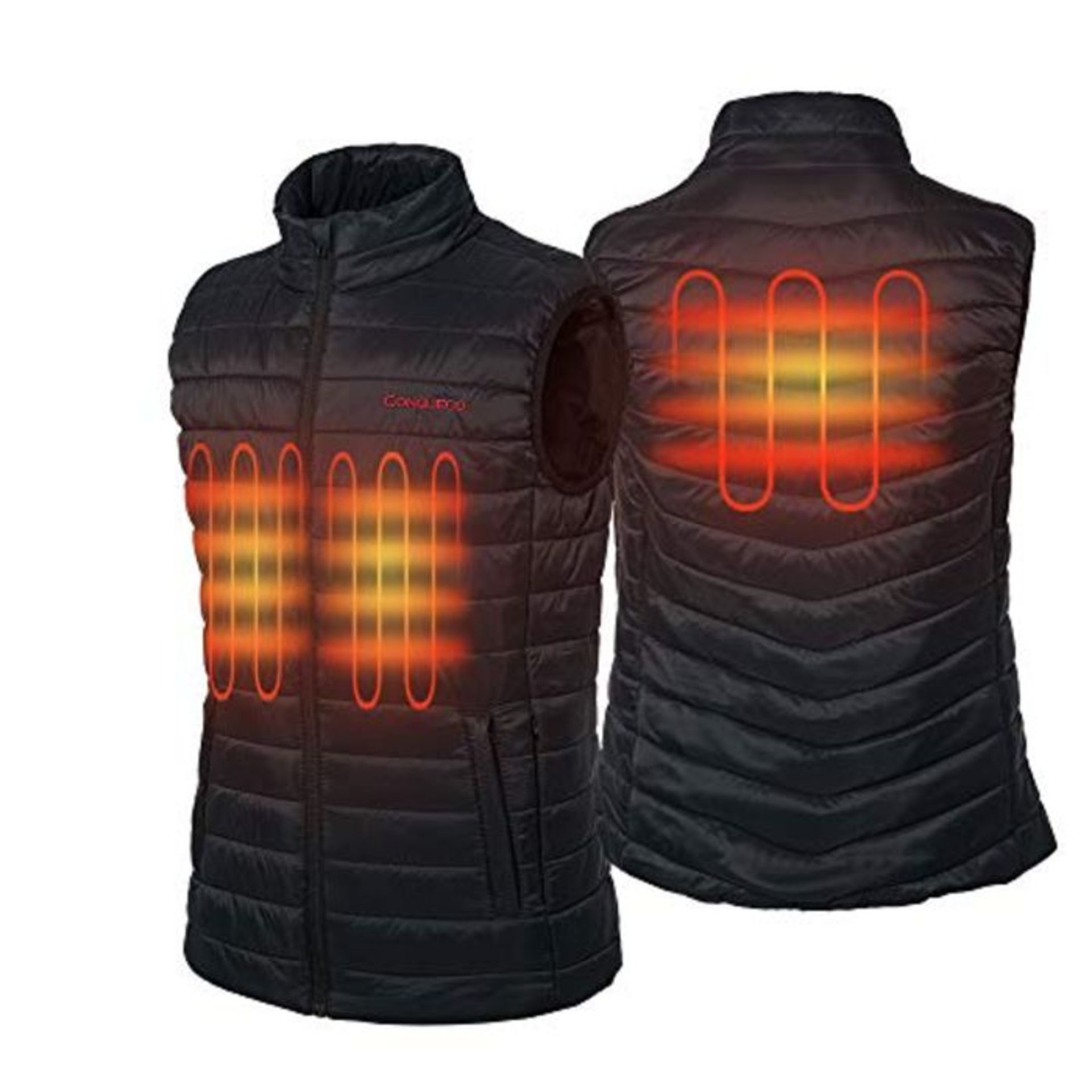 RRP £80.00 CONQUECO Men's Heated Vest Slim Fit Electric Heating Gilet with Battery Pack in Winter