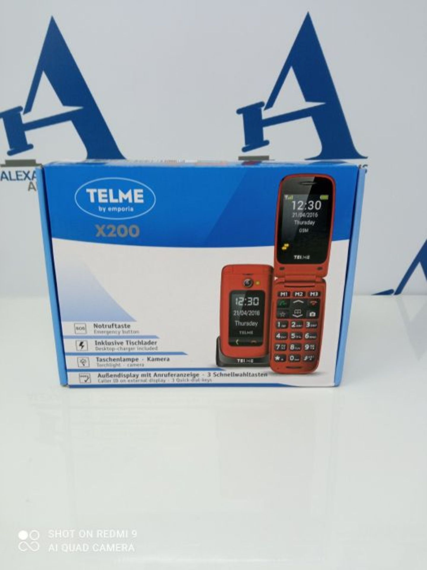 Emporia TELME X200 6.1 cm (2.4") 90 g Red Entry-level phone - TELME X200, Clamshell, S - Image 2 of 3