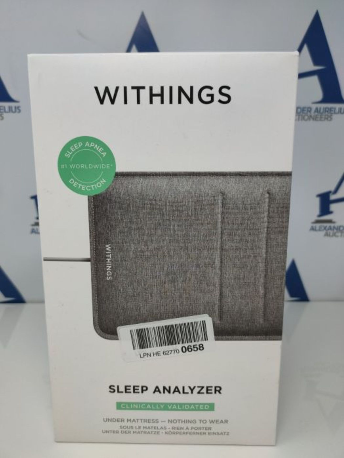 RRP £119.00 Withings Sleep Analyzer - Clinically validated under-mattress sleep tracker with sleep - Image 2 of 3