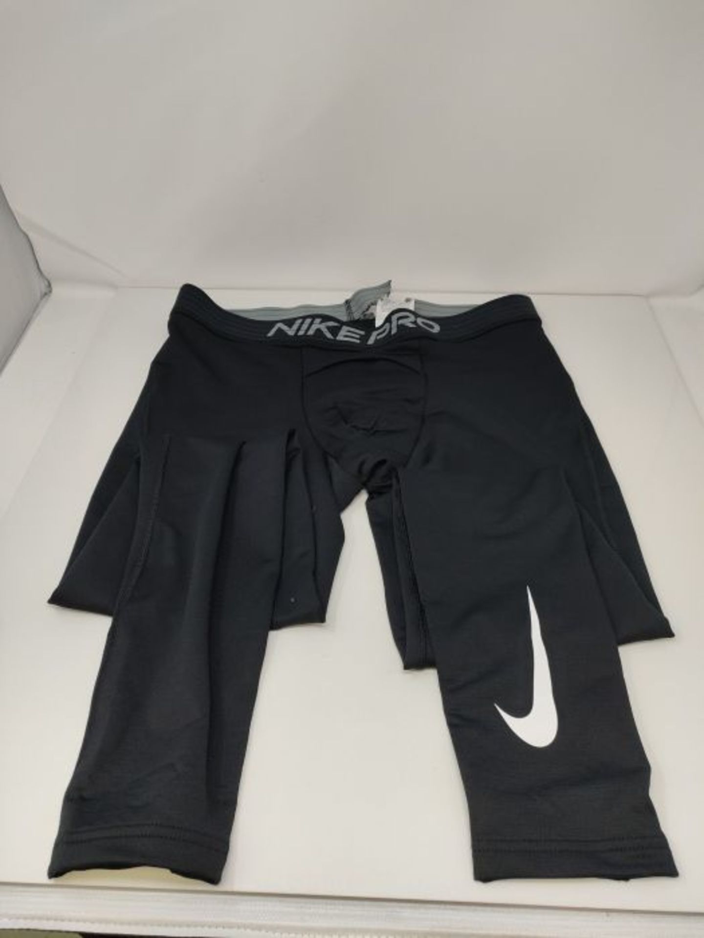 [CRACKED] Nike Men's Pro Warm Tights, Black/White, XL - Image 2 of 3