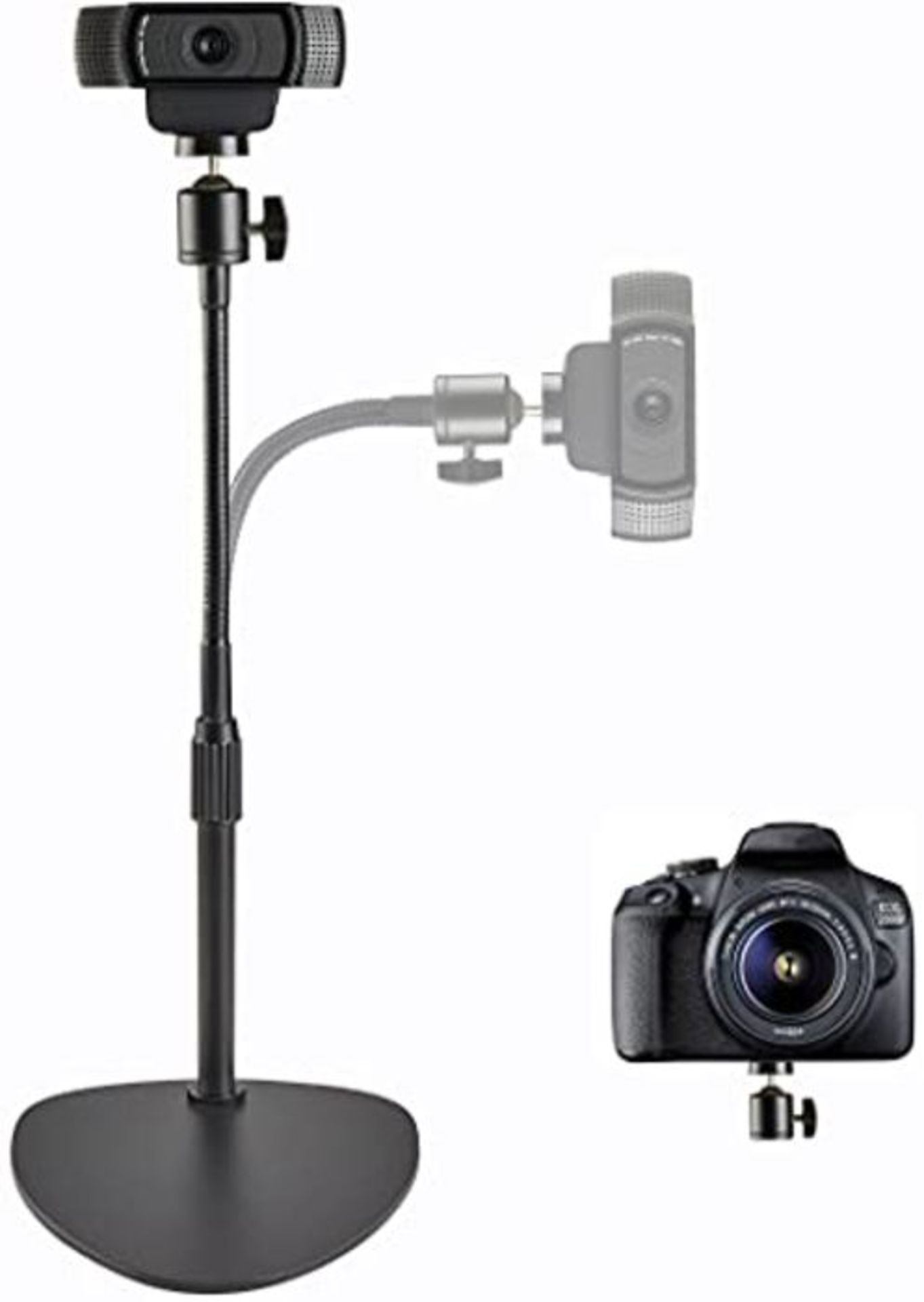 OXENDURE Webcam Ständer Kamerahalterung mit gewichteter Kippschutzbasis,für Logitech