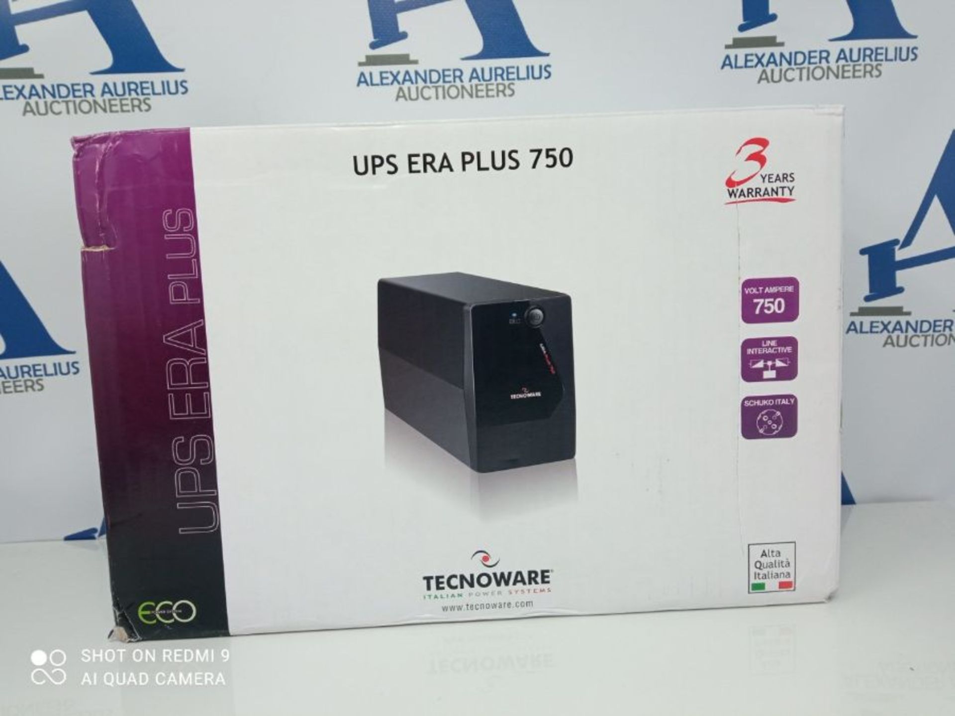 Tecnoware UPS ERA PLUS 750, Gruppo di Continuità, 2 Uscite Schuko, Autonomia fino a 1