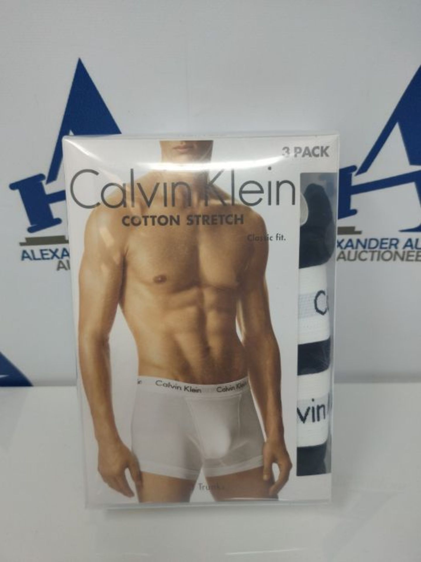 Calvin Klein Men's 3 Pack Trunks-Cotton Stretch Boxers, Black, M - Image 2 of 3