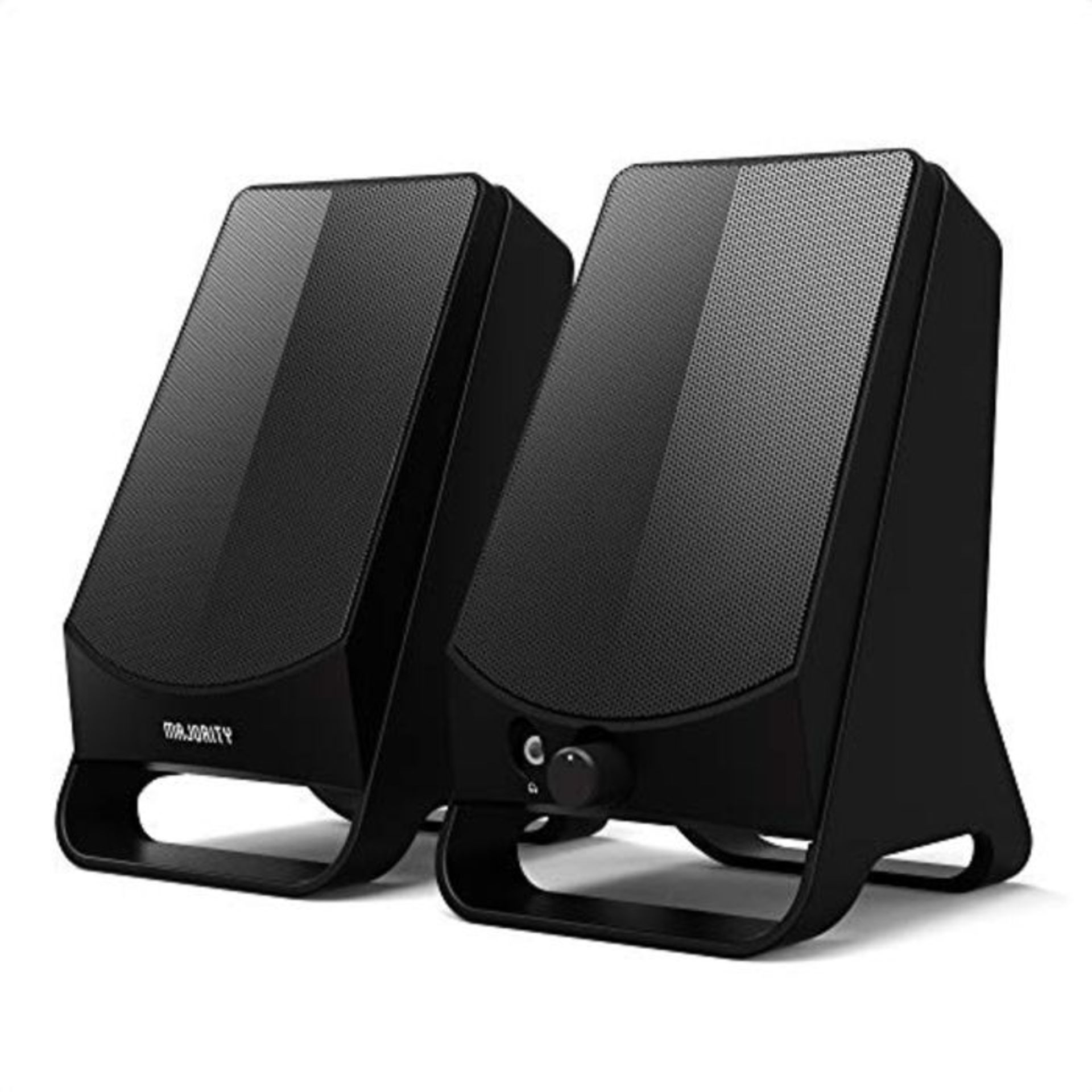 MAJORITY DX10 PC Speakers | 10W Power for USB Plug and Play | Classic Black with multi