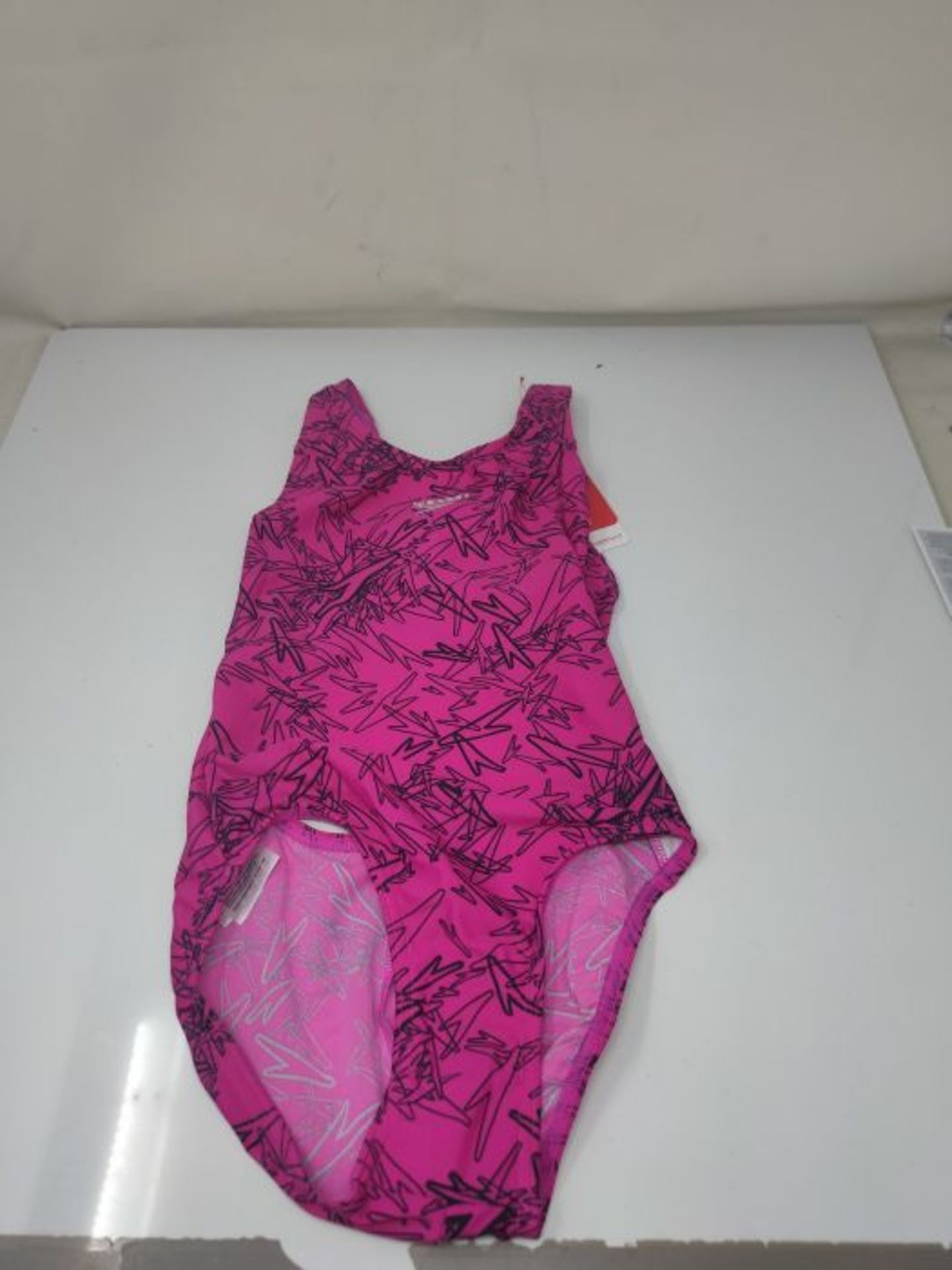 Speedo MÃ¤dchen Boom Allover Splashback Swimwear, Rosa, 140 cm (9-10 Jahre) - Image 2 of 2