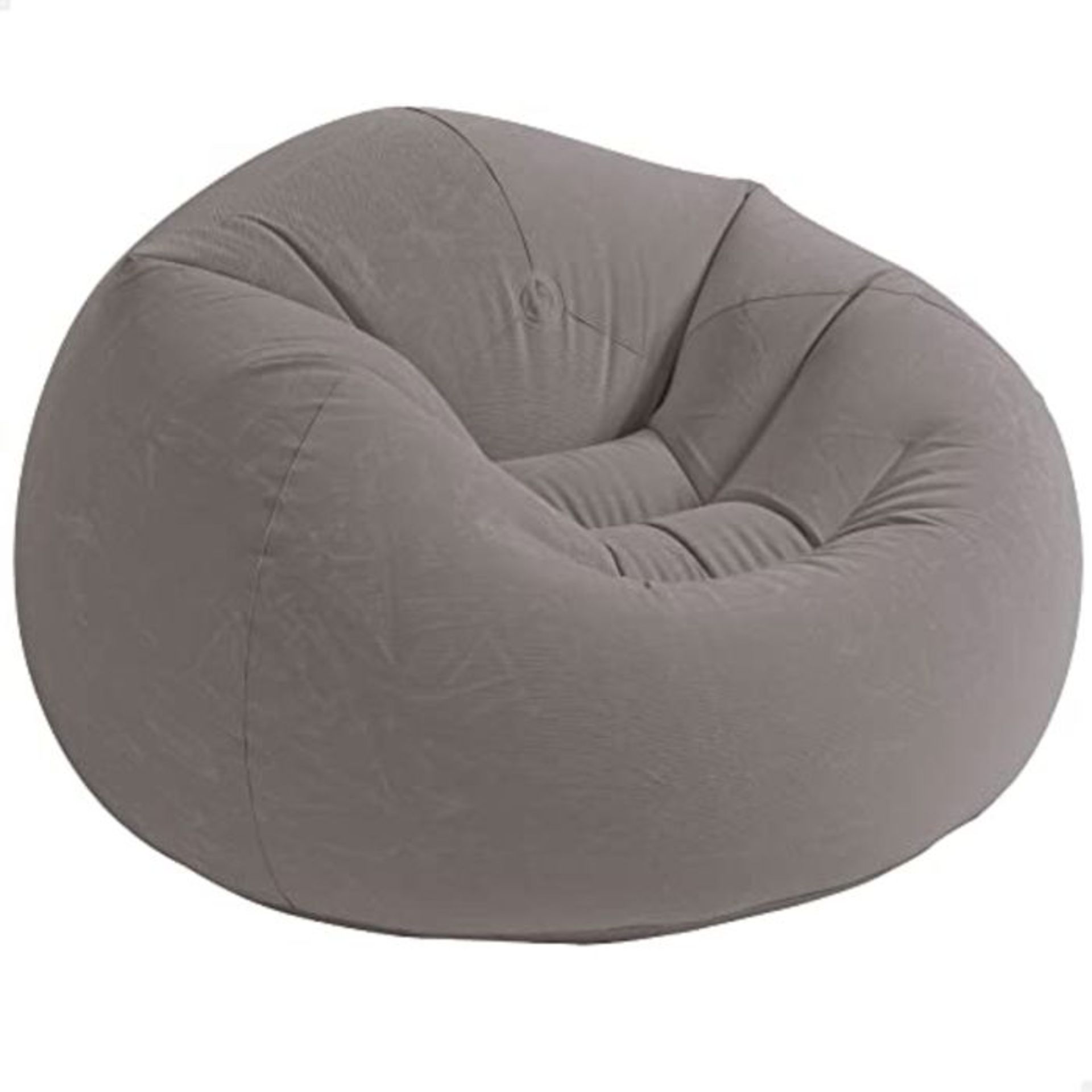 Intex Beanless Bag Chair Aufblasmöbel - Sitzsack - 1.14 m x 1.14 m x 71 cm, Grau