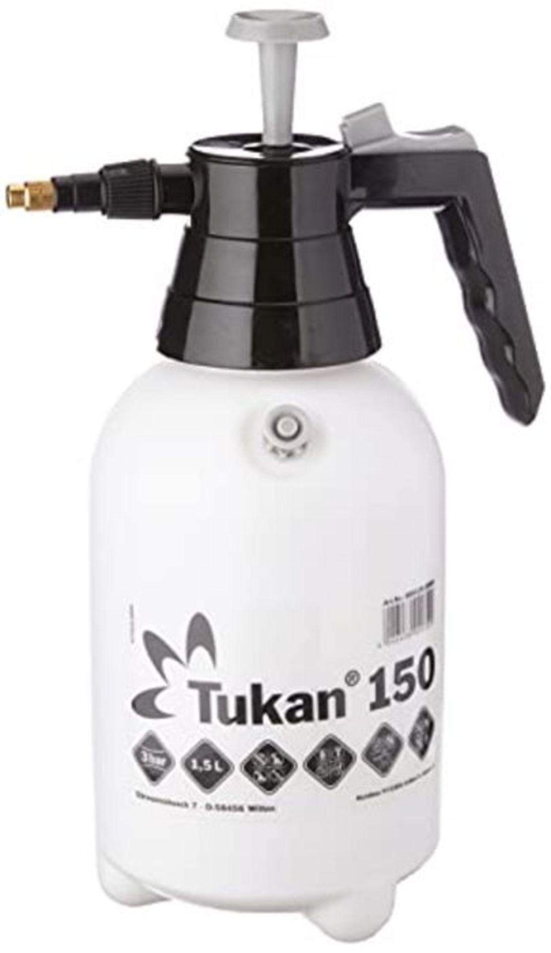 Tukan 000129.0000 150, 1.5 Sprayer with Adjustable Brass Nozzle and Pressure Valve