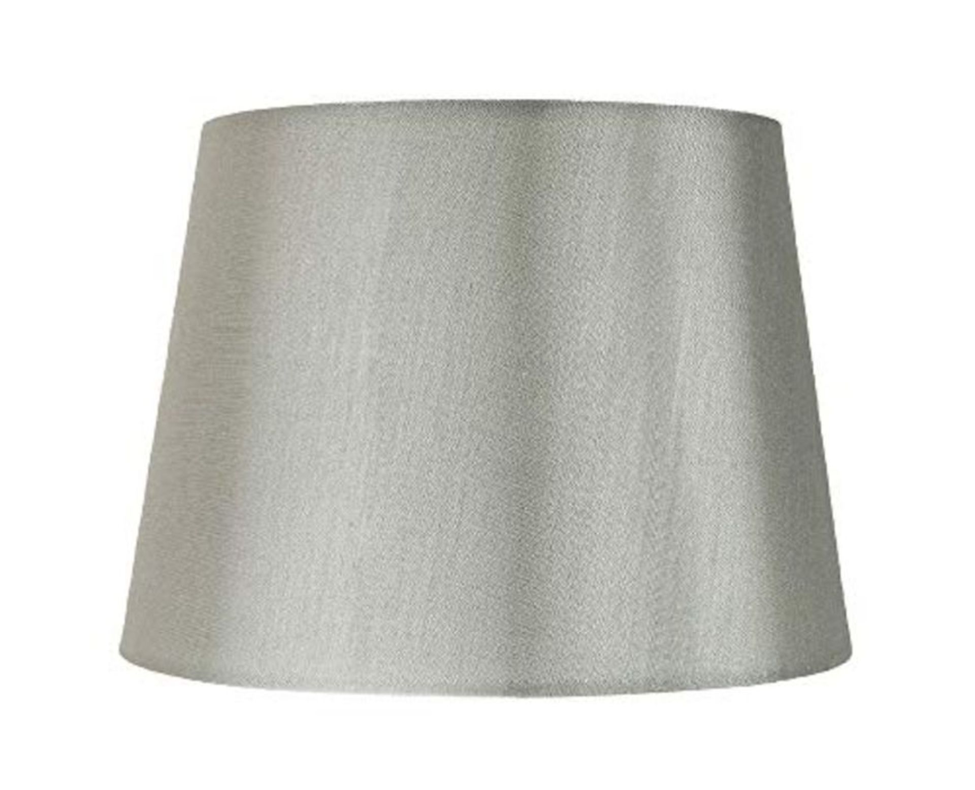 Traditionally Designed Medium 10" Lamp Shade in Grey Faux Silk Fabric | 60w Max | 25cm