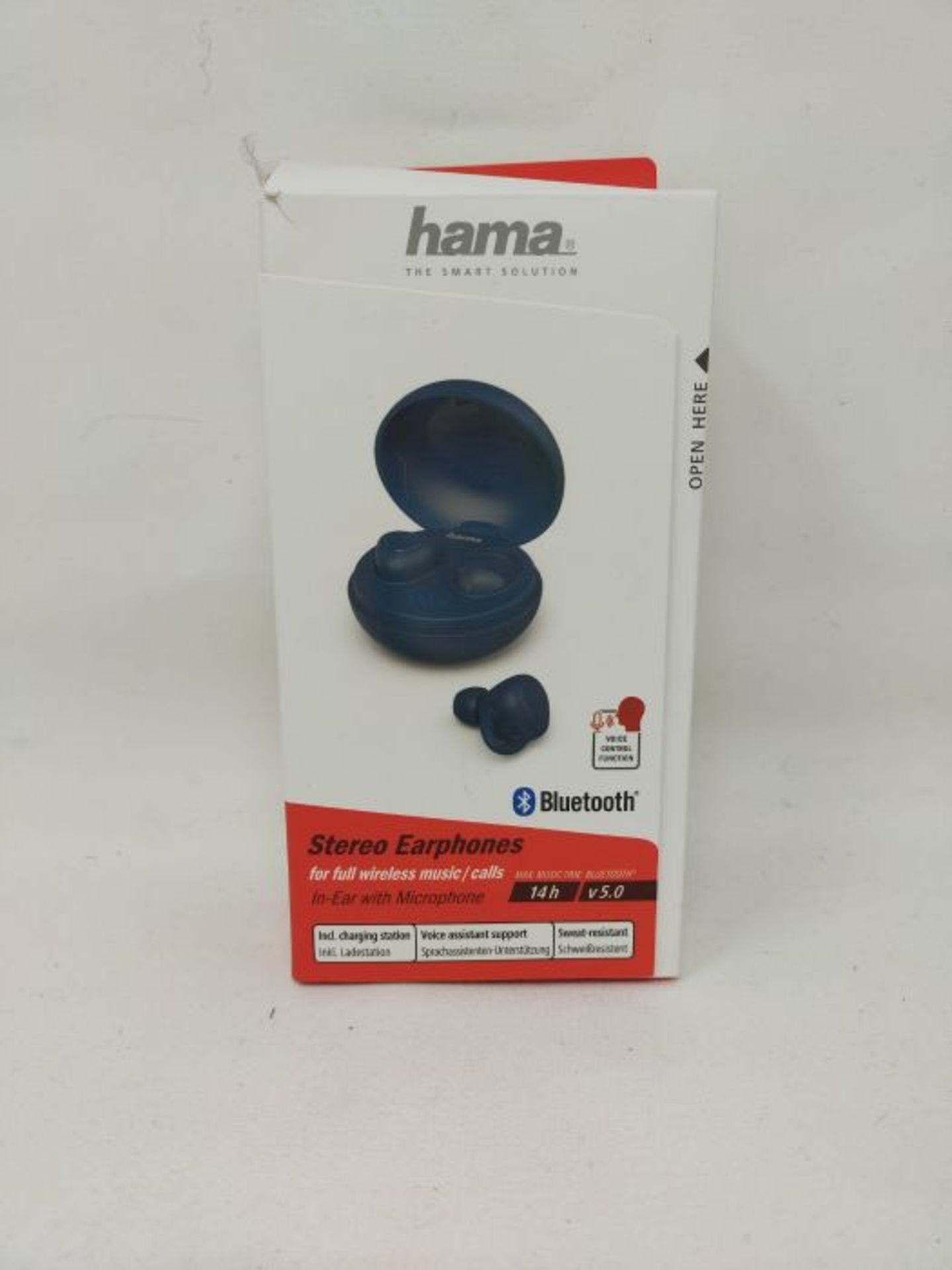 Hama Bluetooth KopfhÃ¶rer blau kabellos (True Wireless In Ear KopfhÃ¶rer mit Sprac - Image 2 of 3