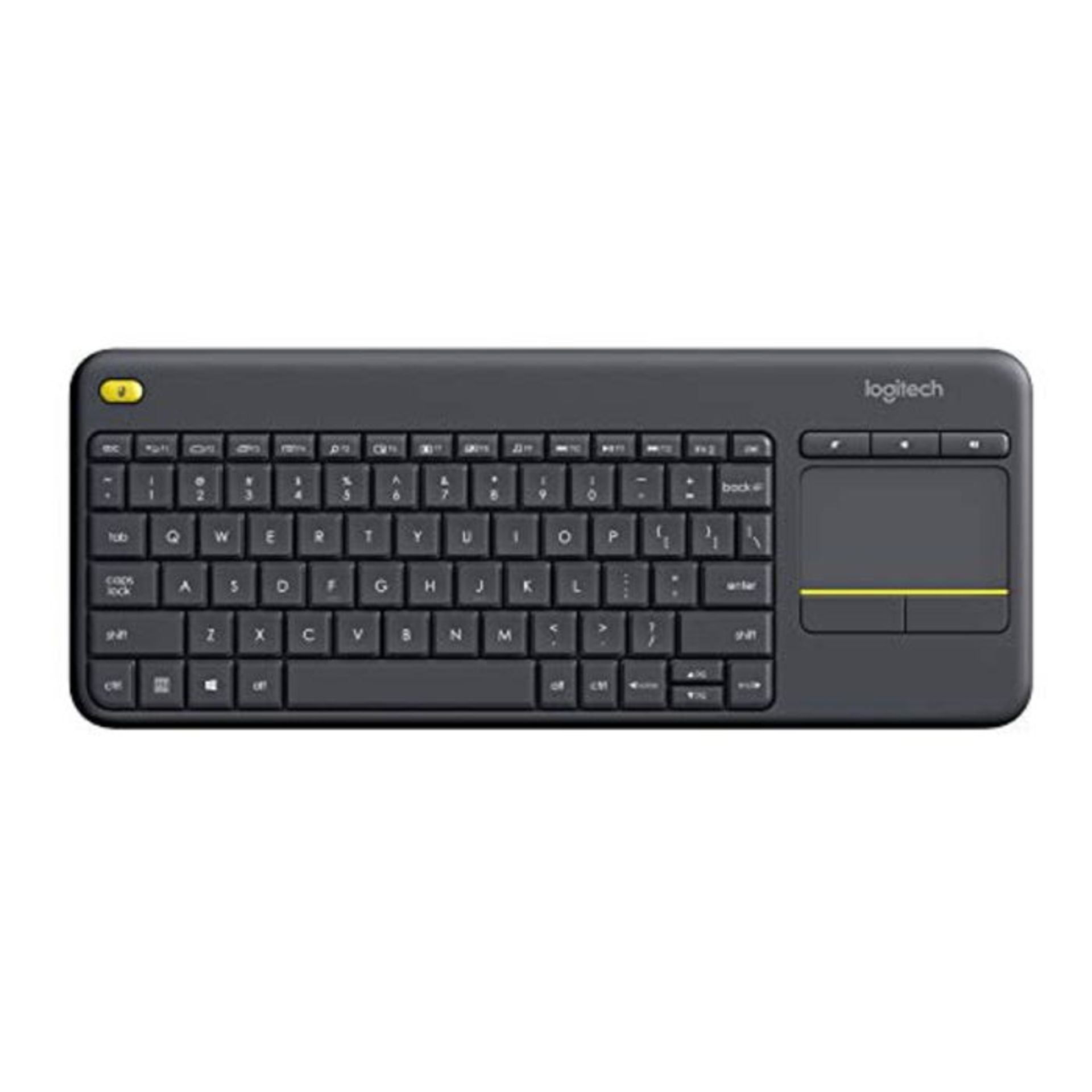 Logitech K400 Plus Wireless Touch TV Keyboard With Easy Media Control and Built-in Tou
