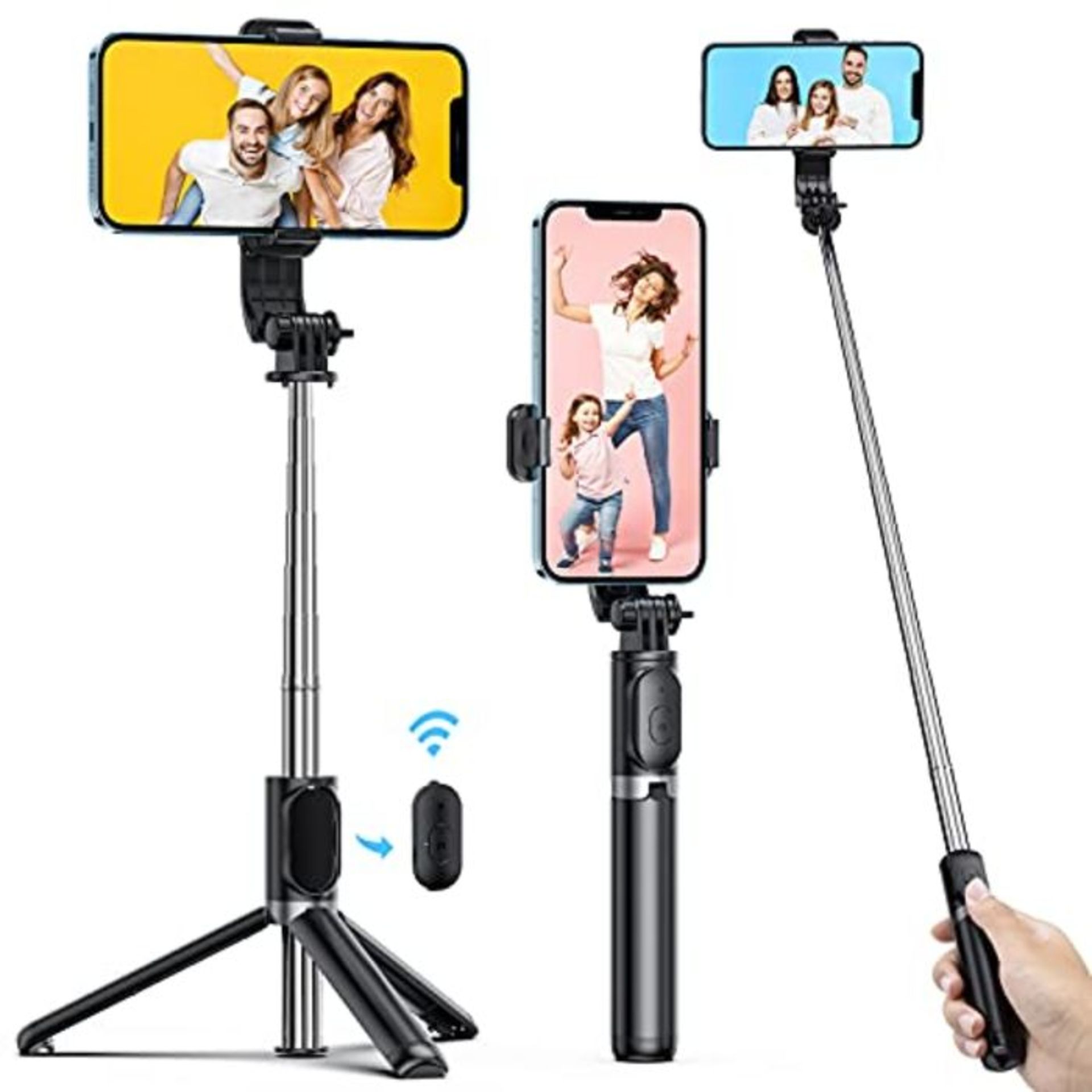 ATUMTEK 40? Selfie Stick, All in One Extendable Selfie Stick Tripod with Bluetooth Rem